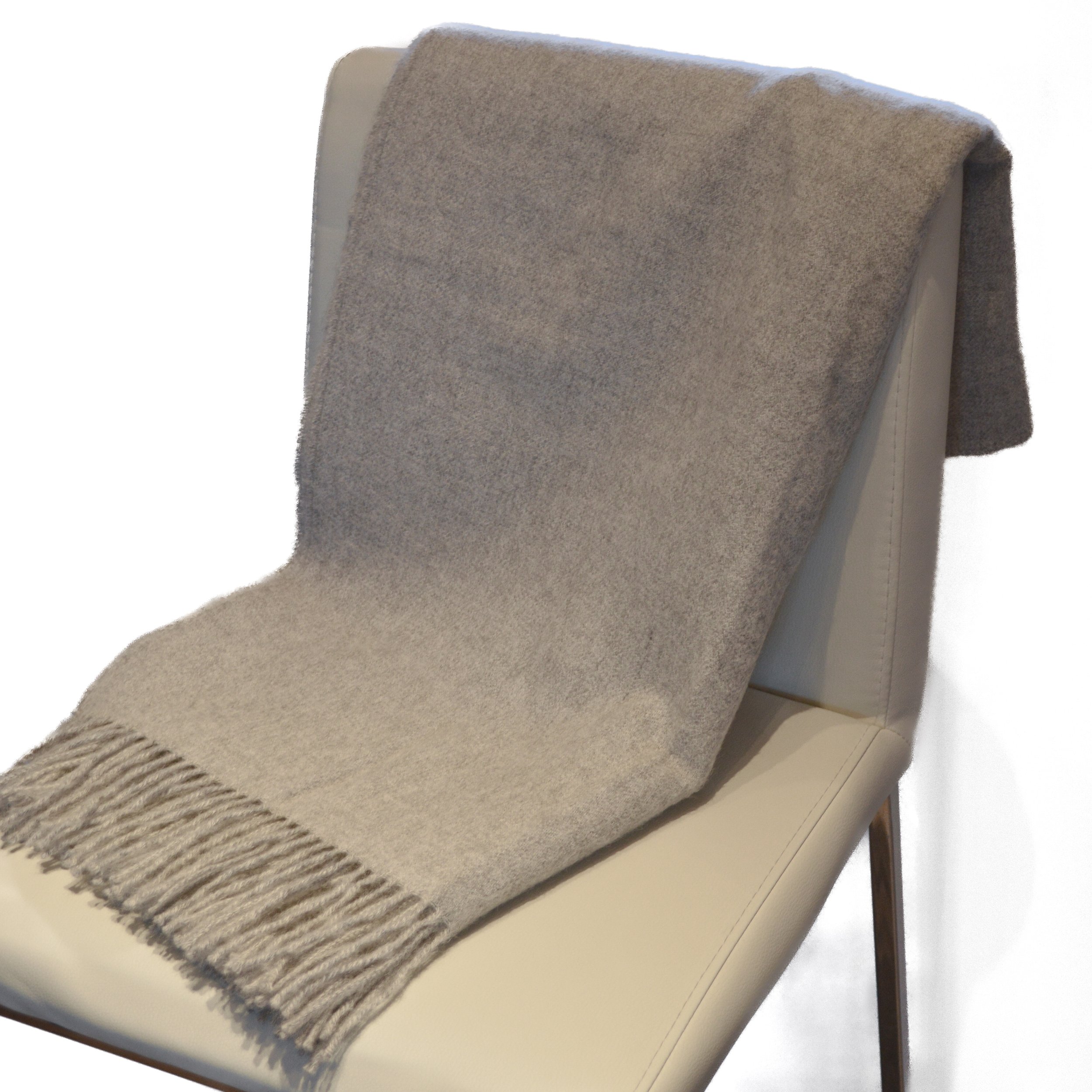 Grey Herringbone Throw