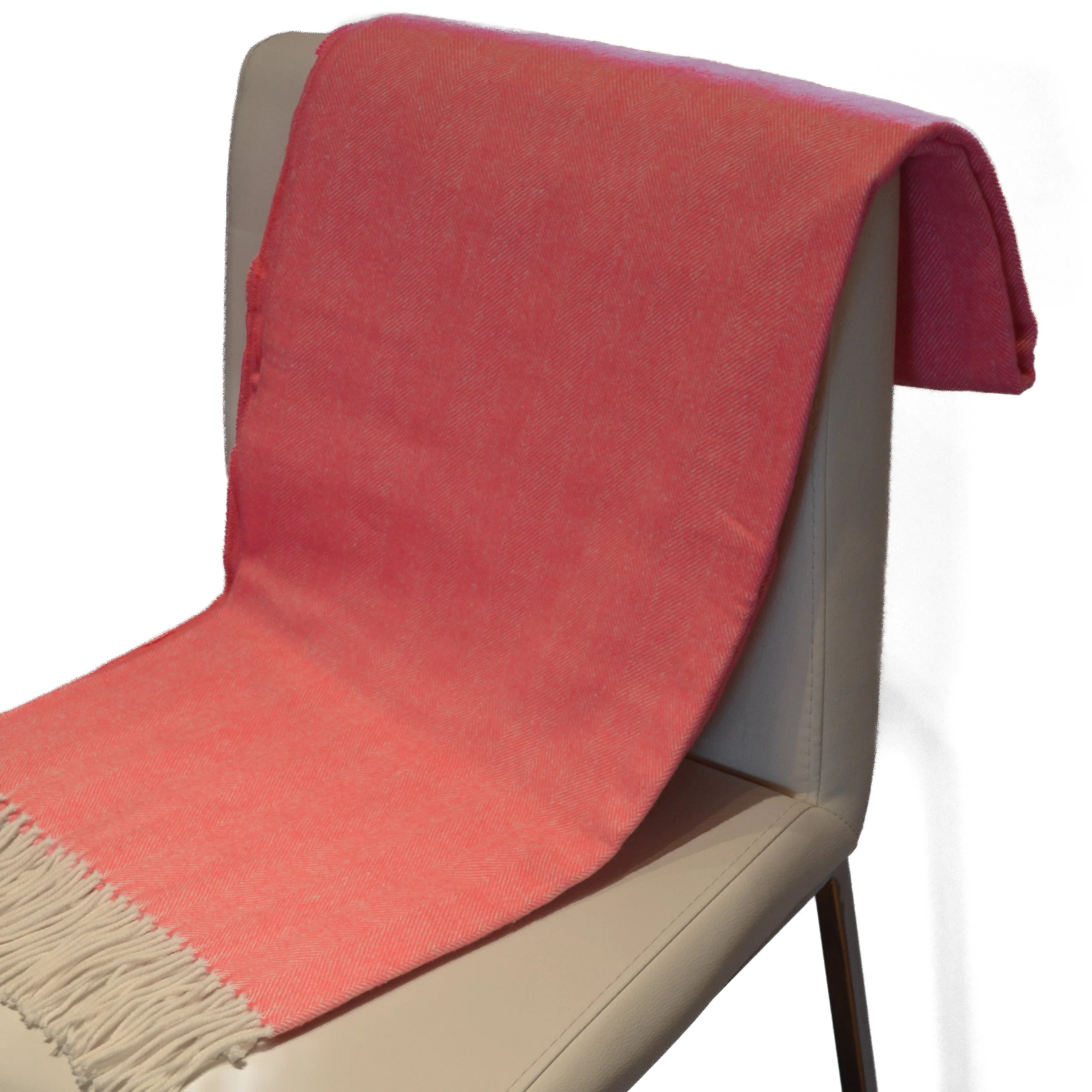 Pink Herringbone Throw