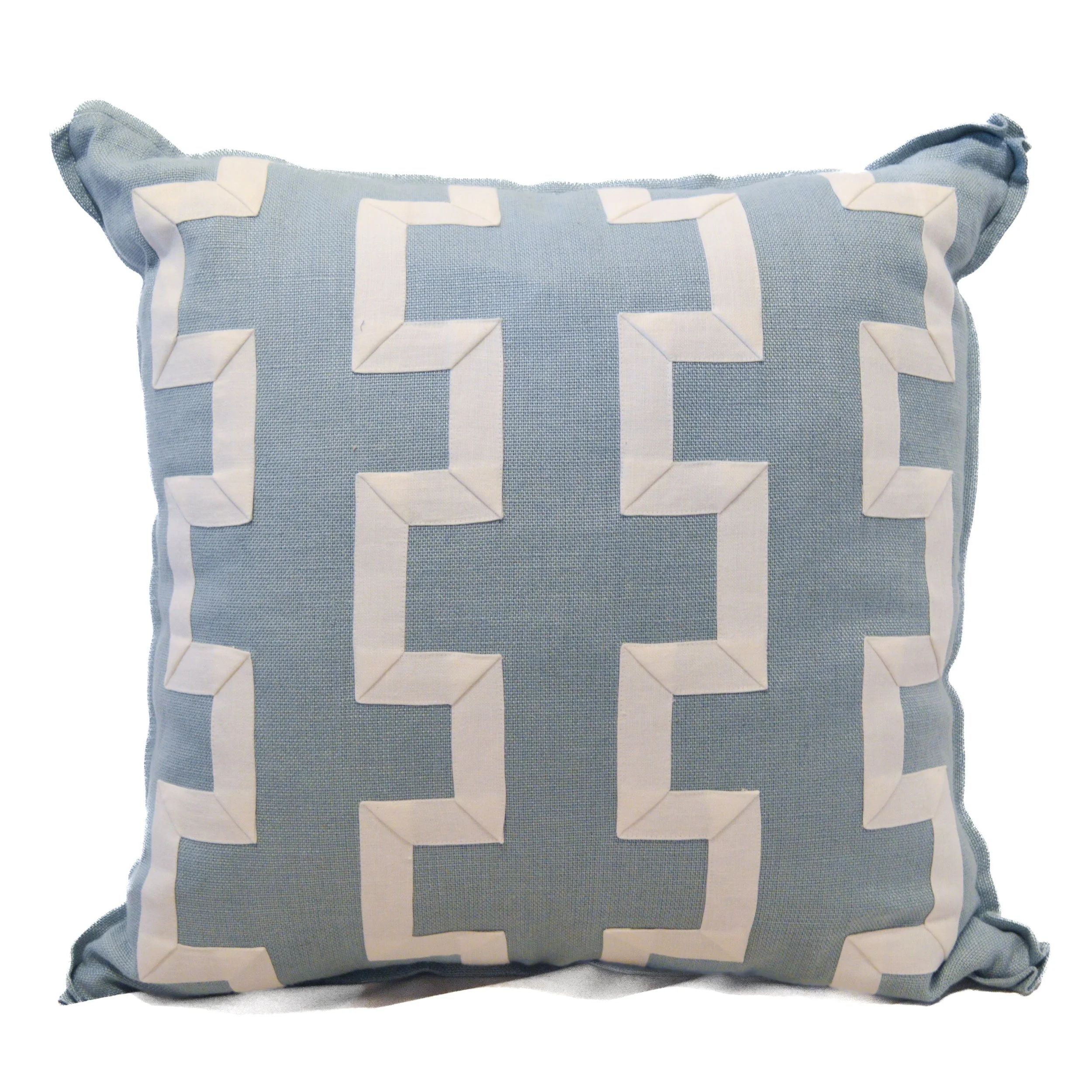 Light Blue Trellis Fretwork Pillows