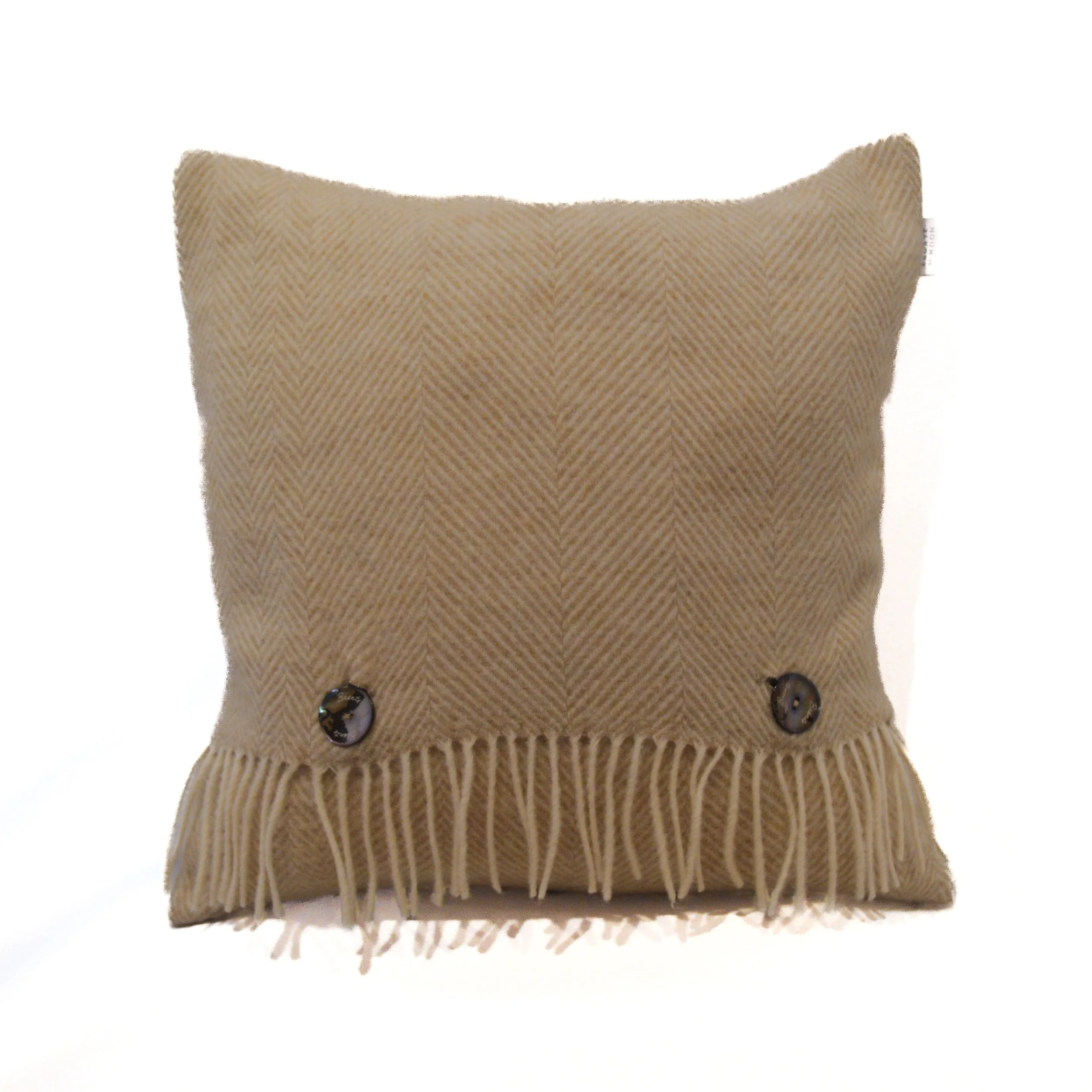 Amara Bronte Herringbone Beige Pillow