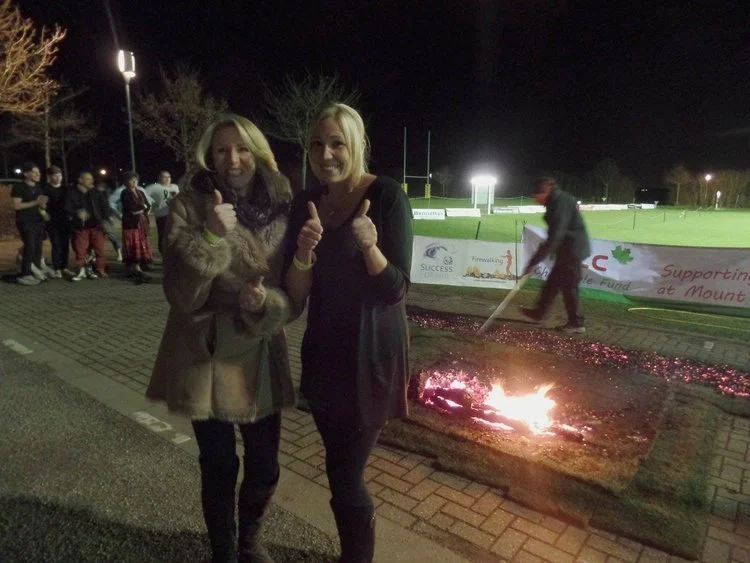 Red Door Team doing Mount Vernon Cancer Centre Hot Coals Walk