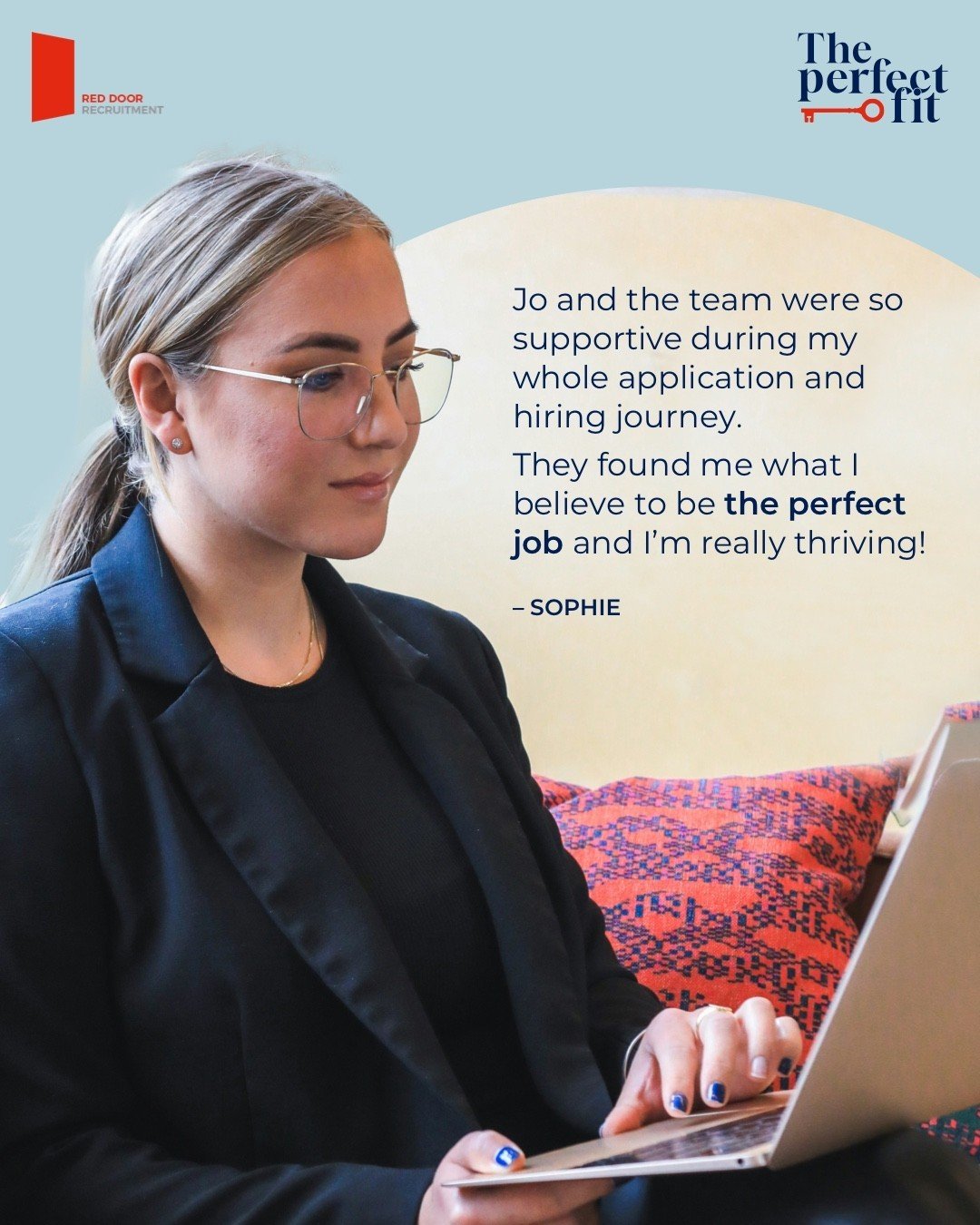 Another great testimonial from Sophie, a candidate we recently placed in her dream job! 🥰⁠
⁠
We knew as soon as we spoke to Sophie she would make a great addition to our client's team, and upon interview they agreed she was the perfect fit! 🗝️⁠
⁠
W