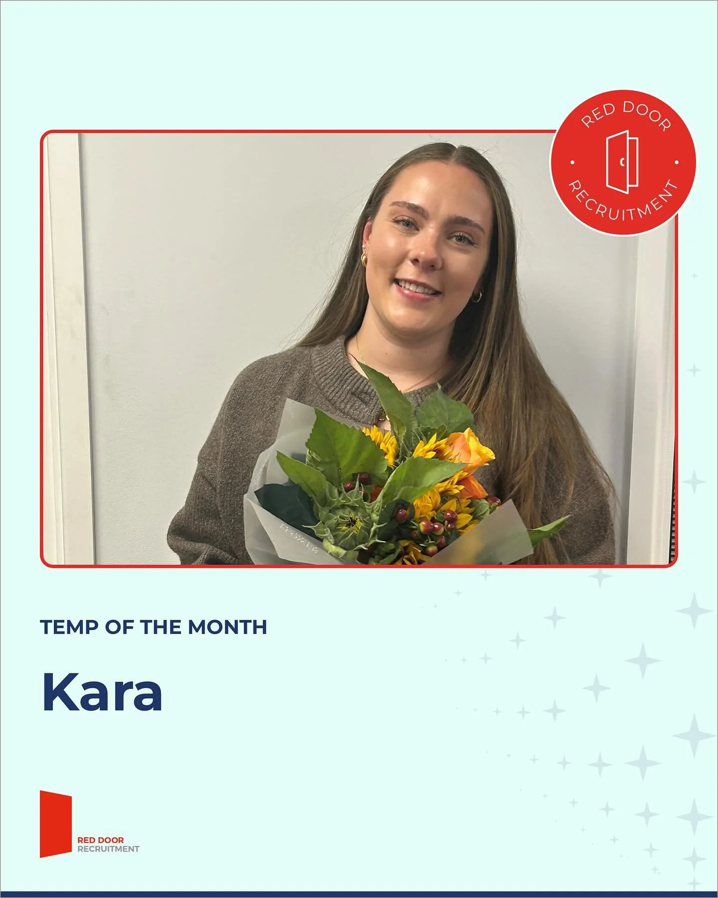 ✨ We&rsquo;re proud to award our Temp of the Month to Kara! ✨

Since starting with our client just a few weeks ago, Kara has received nothing but glowing feedback. Her strong work ethic, reliability and professionalism have already made her an invalu