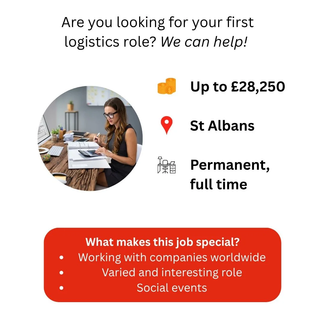 🚨 New job alert! 🚨 

We're thrilled to be supporting a well-established business in St Albans looking for a Customs Compliance Administrator to join their friendly team. 

If you're looking for your first role in logistics, then don't delay - apply