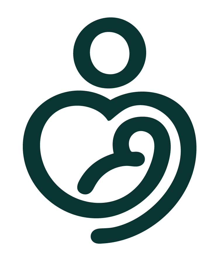 Icon of a person holding a baby, representing parenting or maternal care.