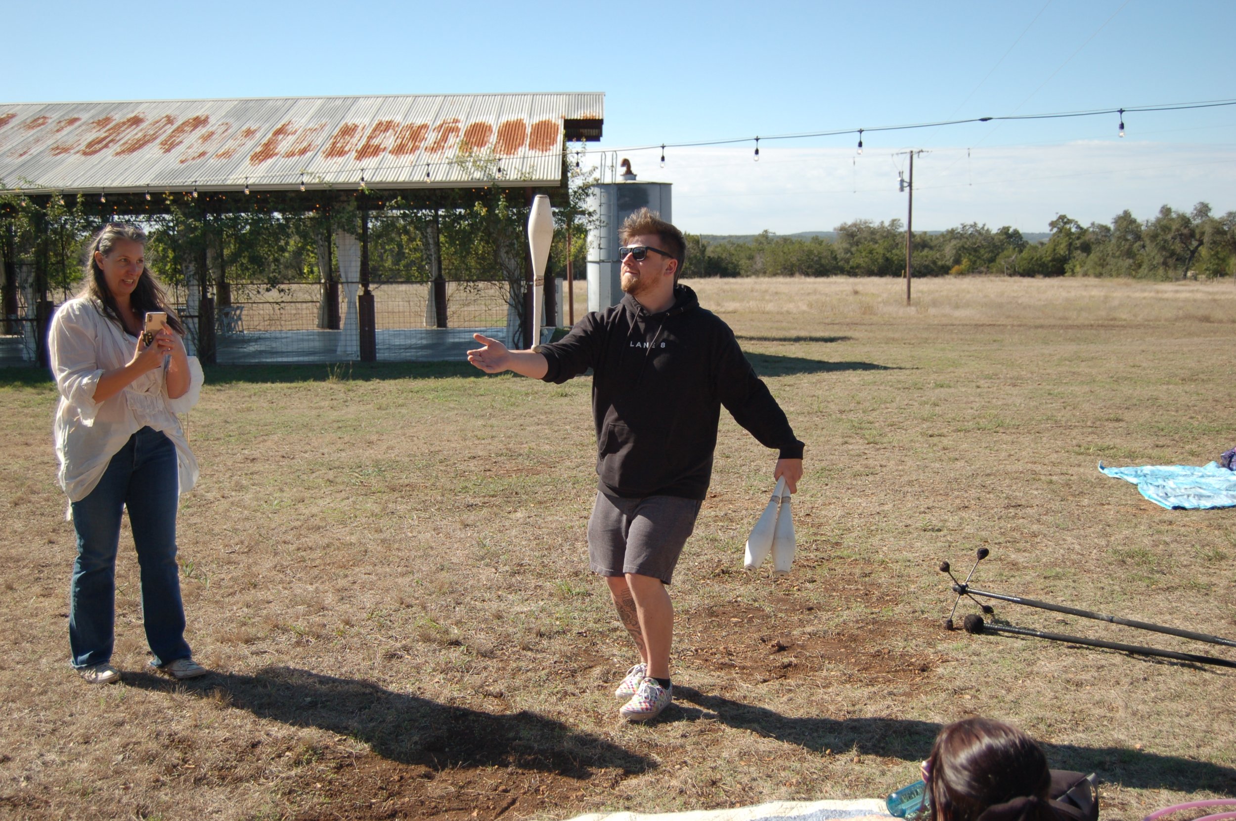 Juggling, Fire Spinners, and Hula-Hoops