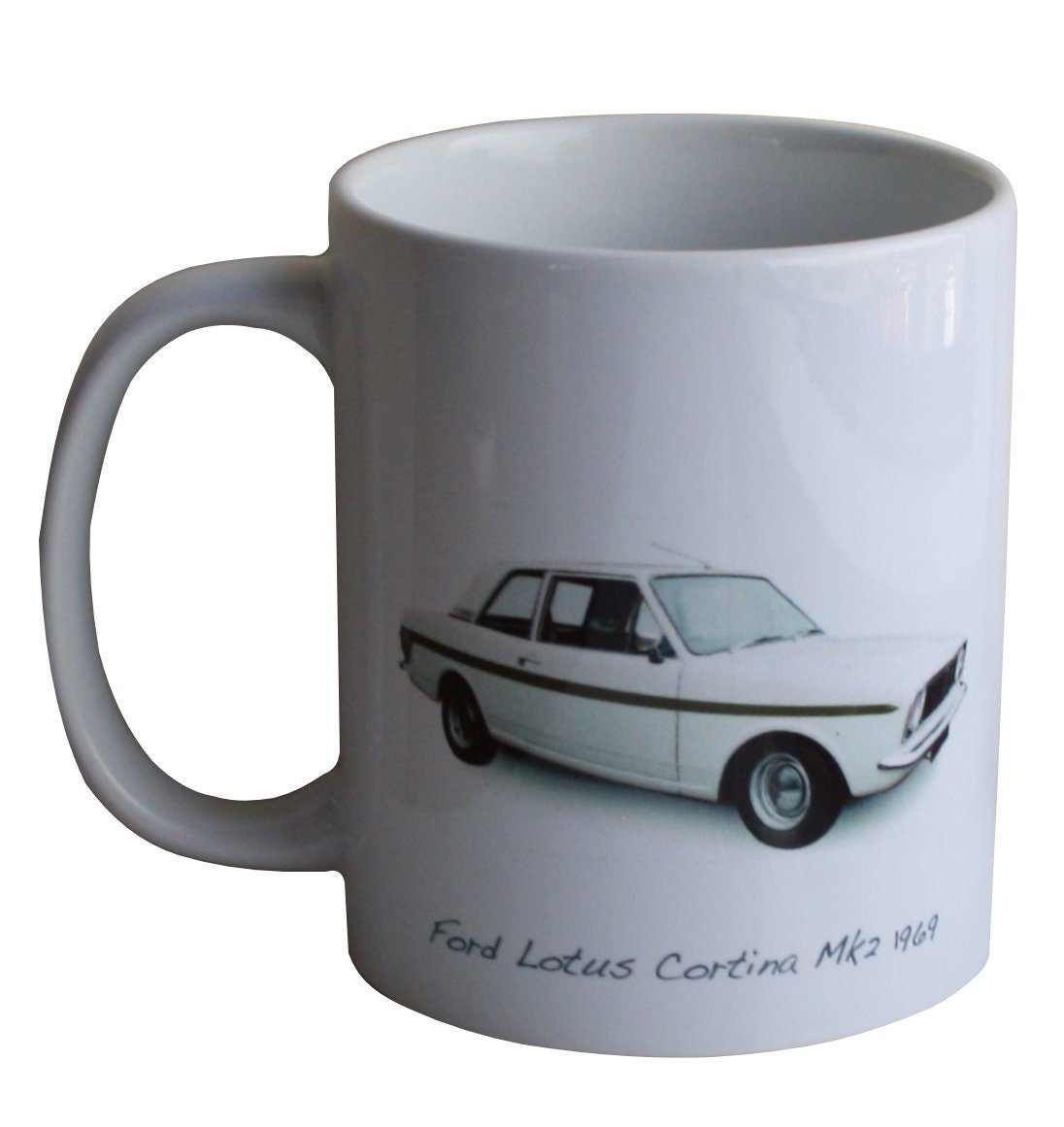Ford Lotus Cortina Mk2 1969 - 11oz Ceramic Mug - Ideal Gift for the Ford Car Enthusiast