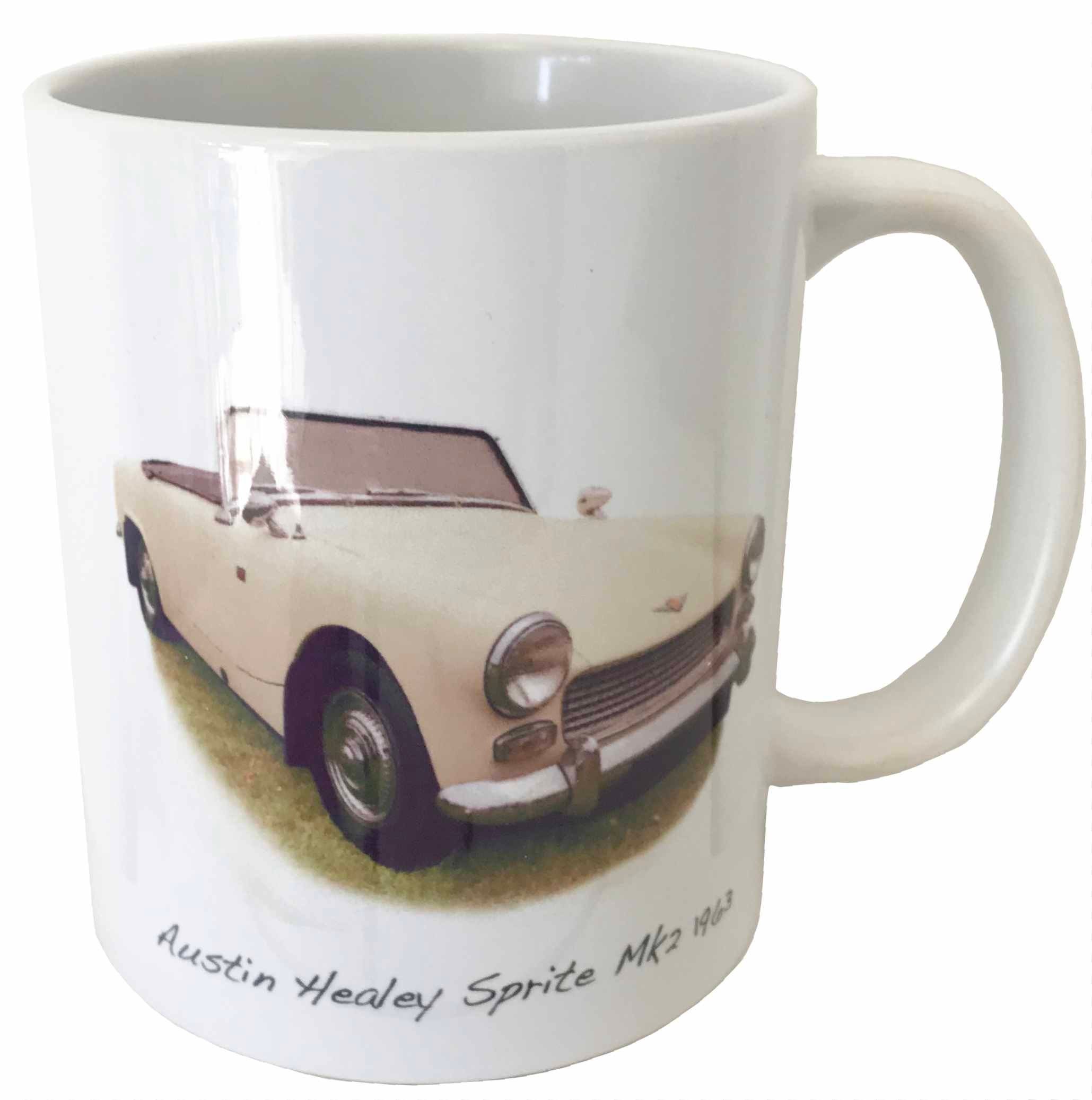 Austin Healey Sprite Mk2 1963 - 11oz Ceramic Mug - Ideal Gift for the 1960s Car Enthusiast - Text Change Optional