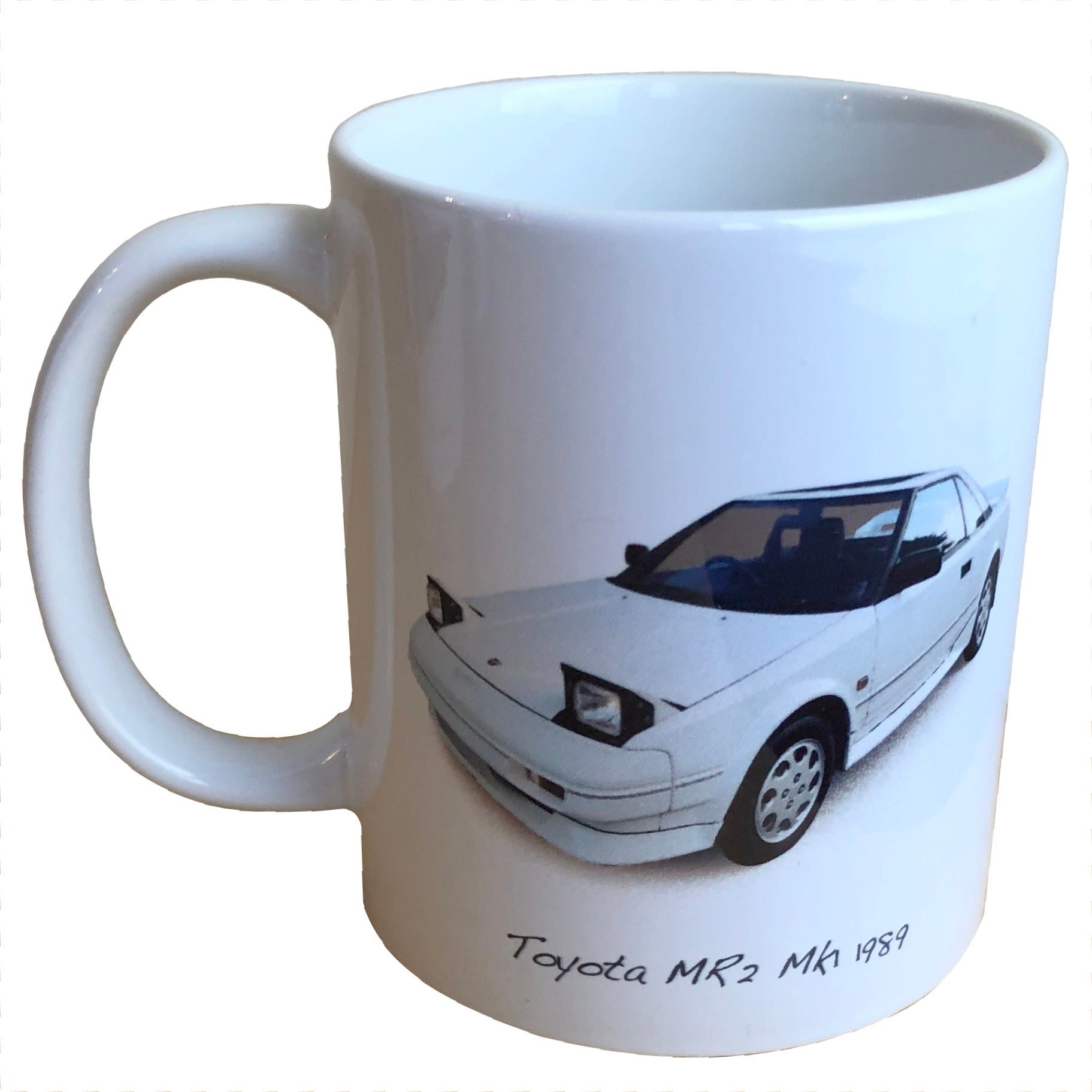 Toyota MR2 Mk1 1989 (White) - 11oz Ceramic Mug - Ideal Gift for the Car Enthusiast