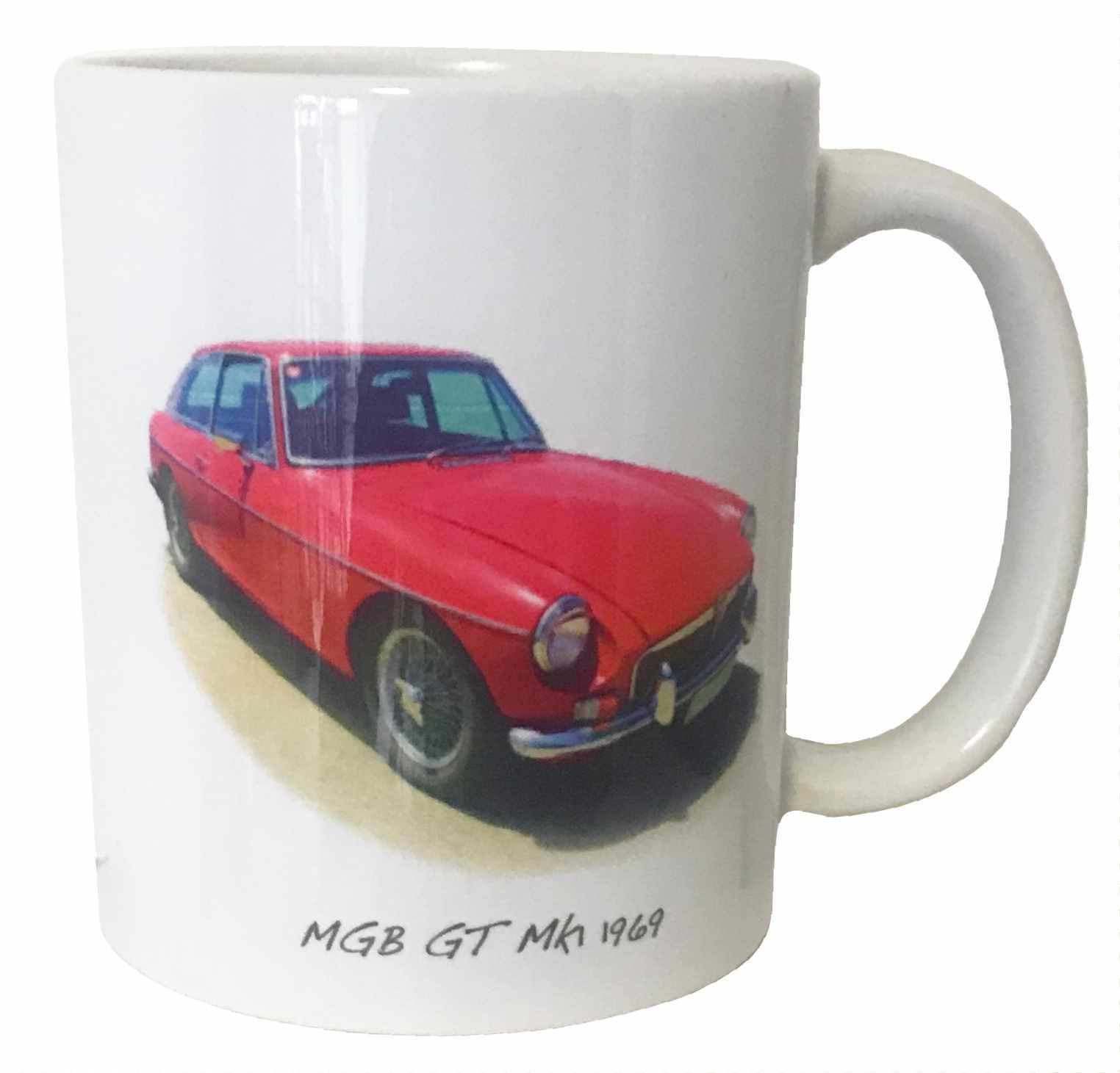 MGB GT Mk1 1969 (Red) - 11oz Ceramic Mug - Ideal Gift for the Classic Car Enthusiast