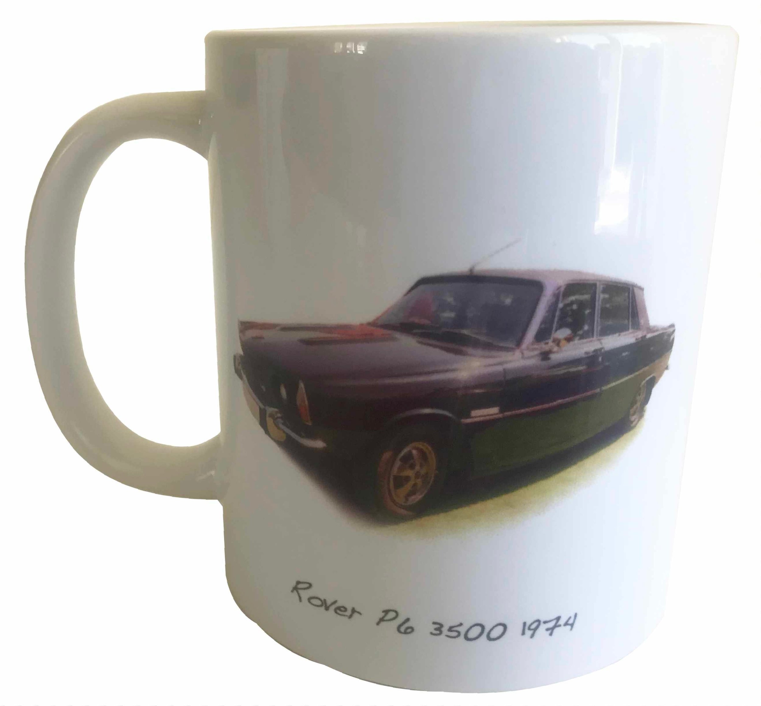Rover 3500 (P6) 1974 Black - 11oz Ceramic Mug - Ideal Gift for the Car Enthusiast