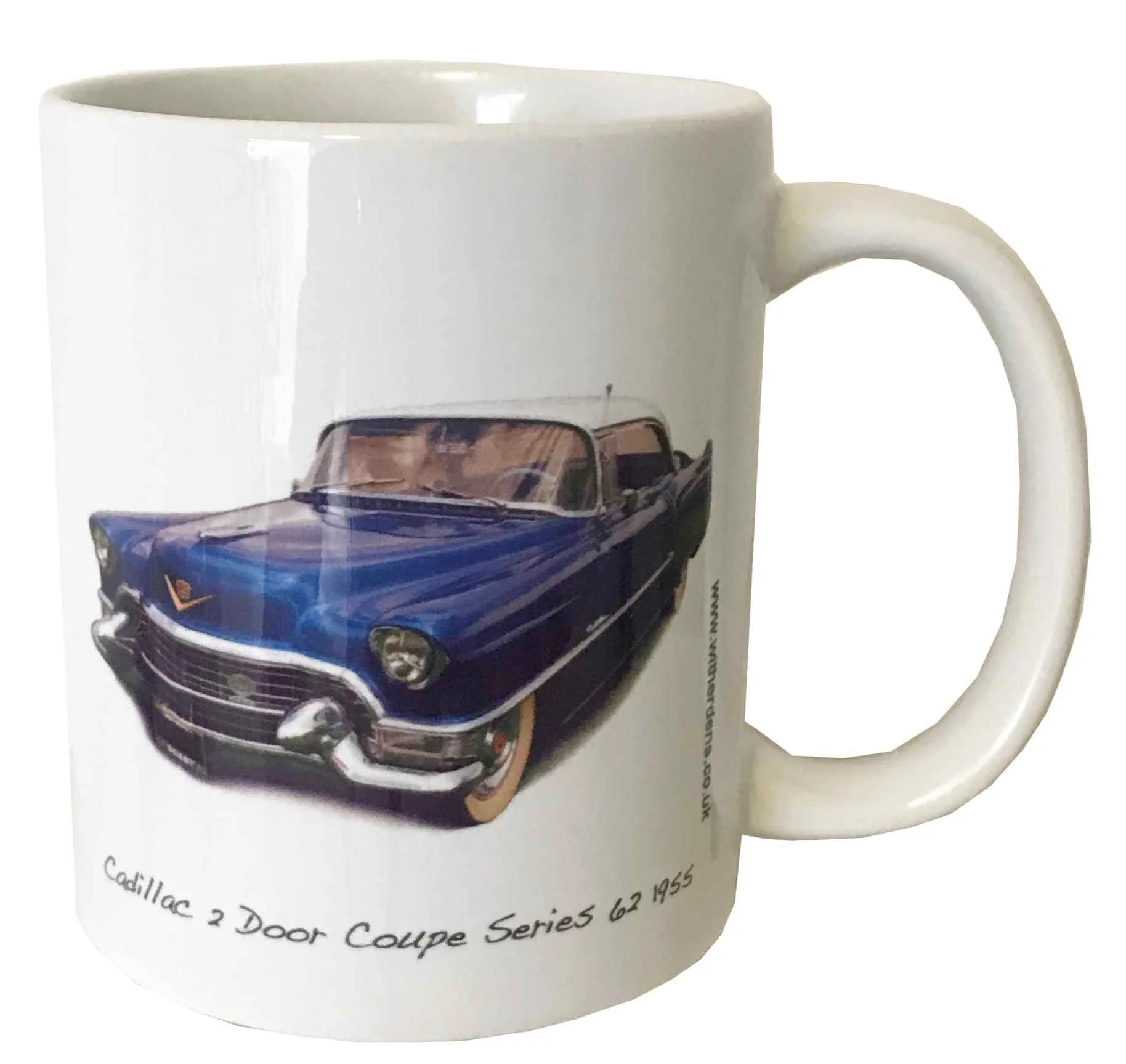 Cadillac 2 Door Coupe Series 62 1955 - 11oz Ceramic Mug - Ideal Gift for the American Car Enthusiast - Personalisation Optional