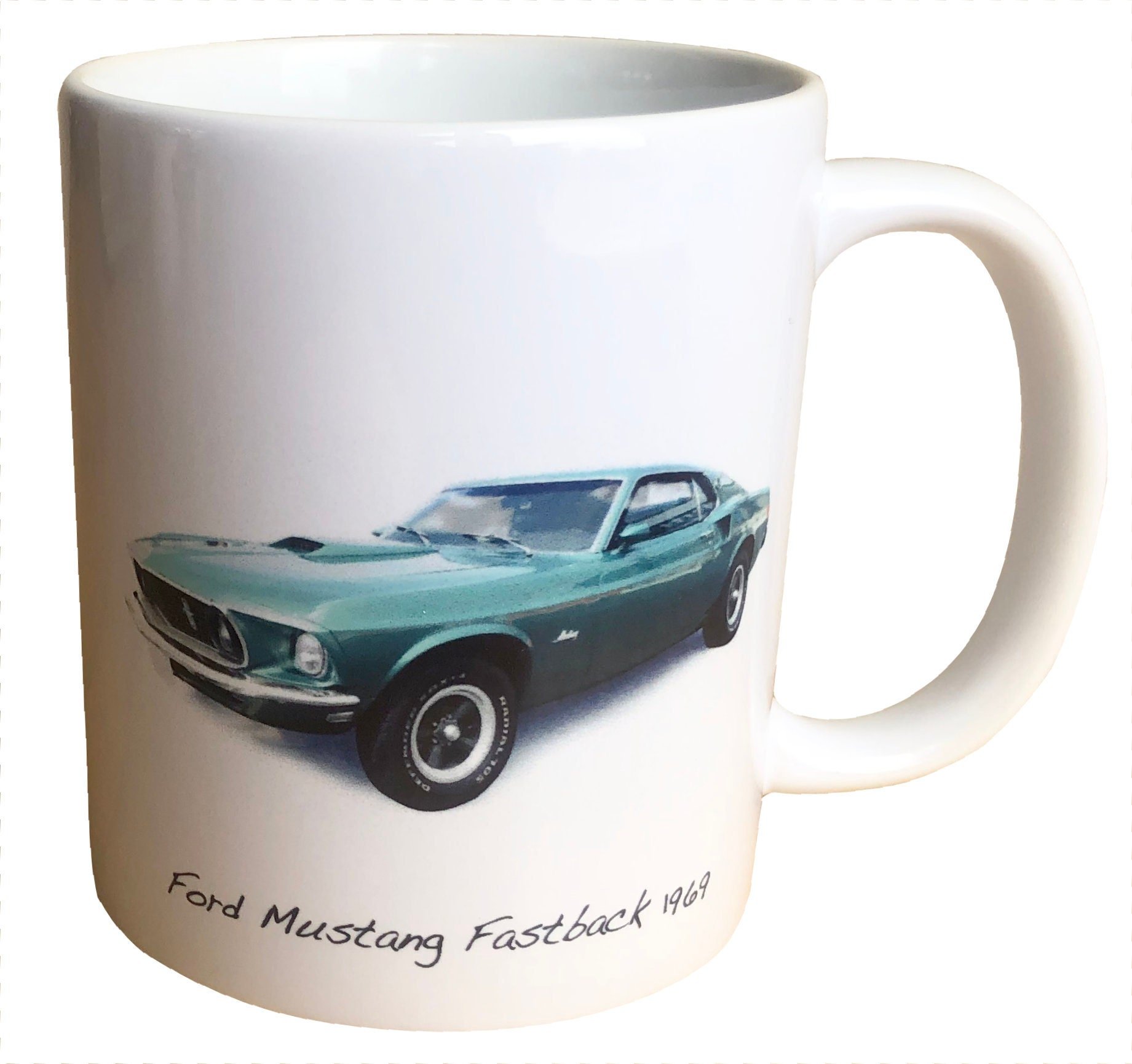 Ford Mustang Fastback 1969 - 11oz Ceramic Mug - The Perfect Gift for the American Muscle Car Enthusiast