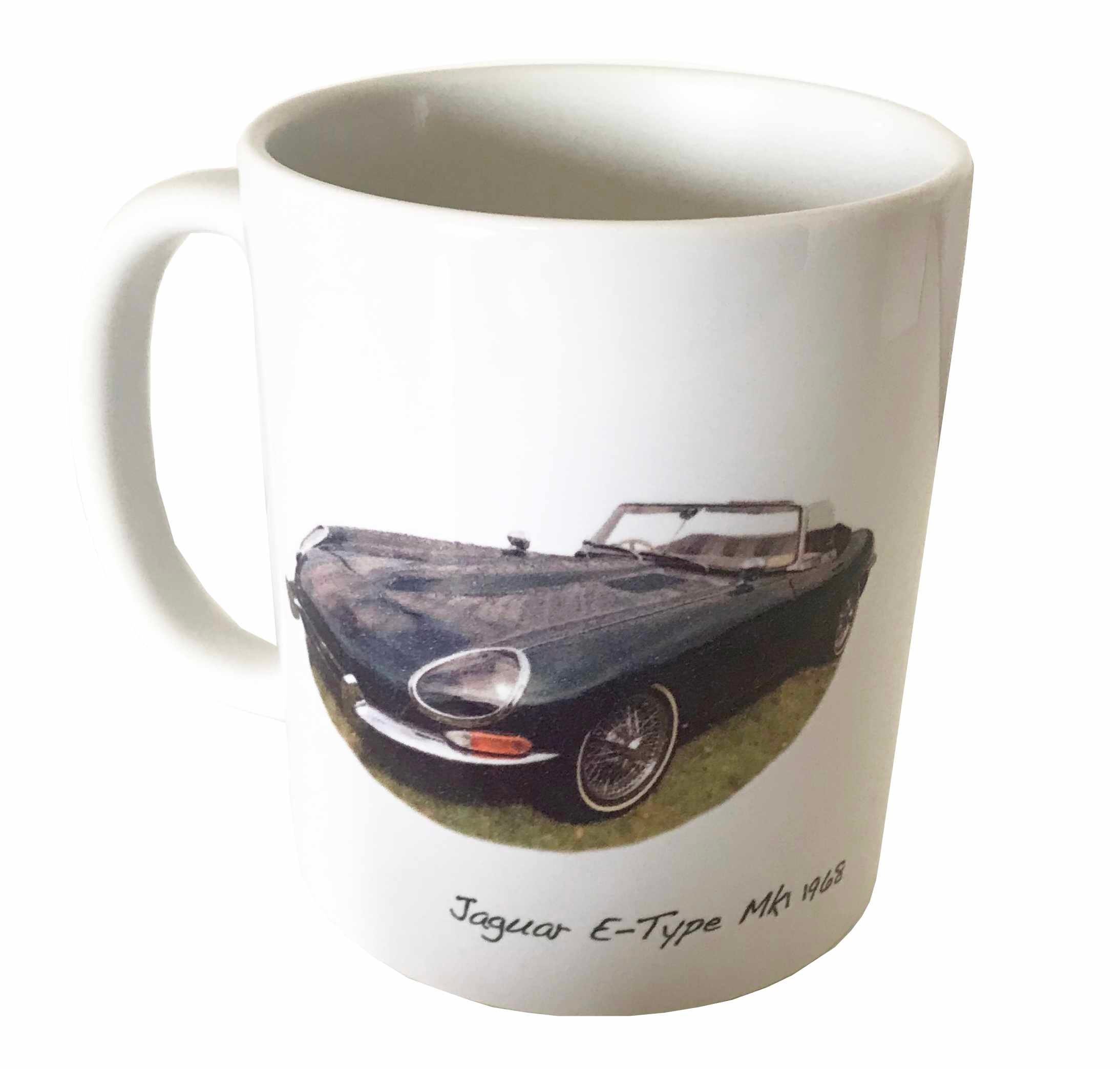 Jaguar E-Type Mk1 1968 - 11oz Ceramic Mug - Gift for a British Sports Car enthusiast