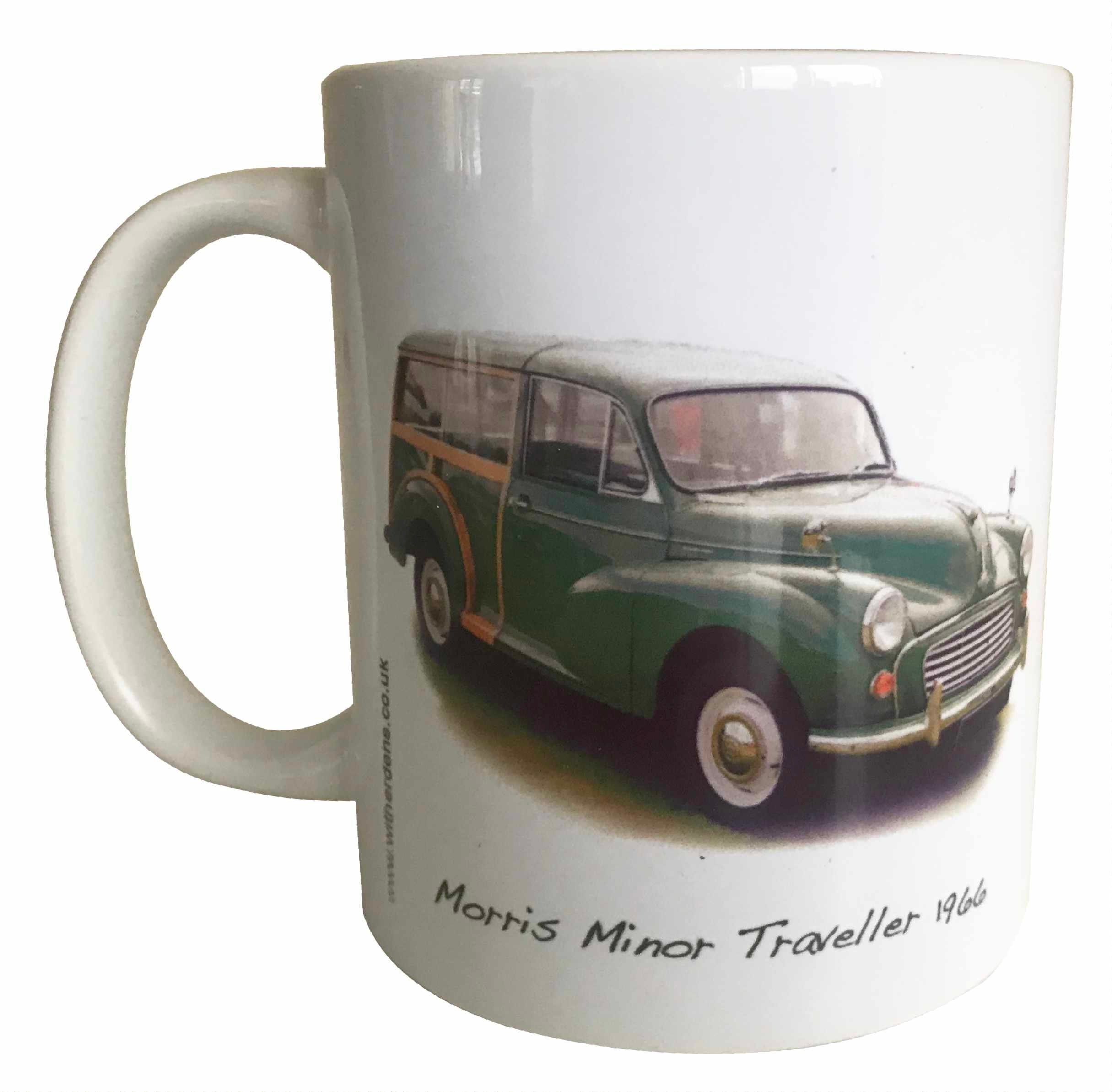 Morris Minor Traveller 1966 (Green) - 11oz Ceramic Mug - Nostalgic Car Enthusiast's Present
