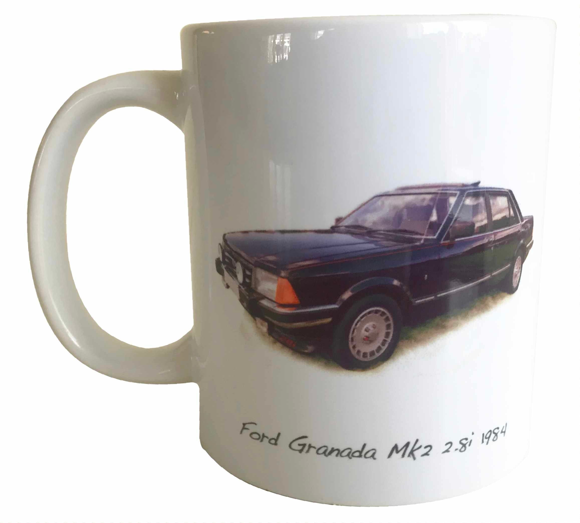 Ford Granada Mk2 2.8i 1984 - 11oz Ceramic Mug - Ideal Gift for the Ford Car Enthusiast