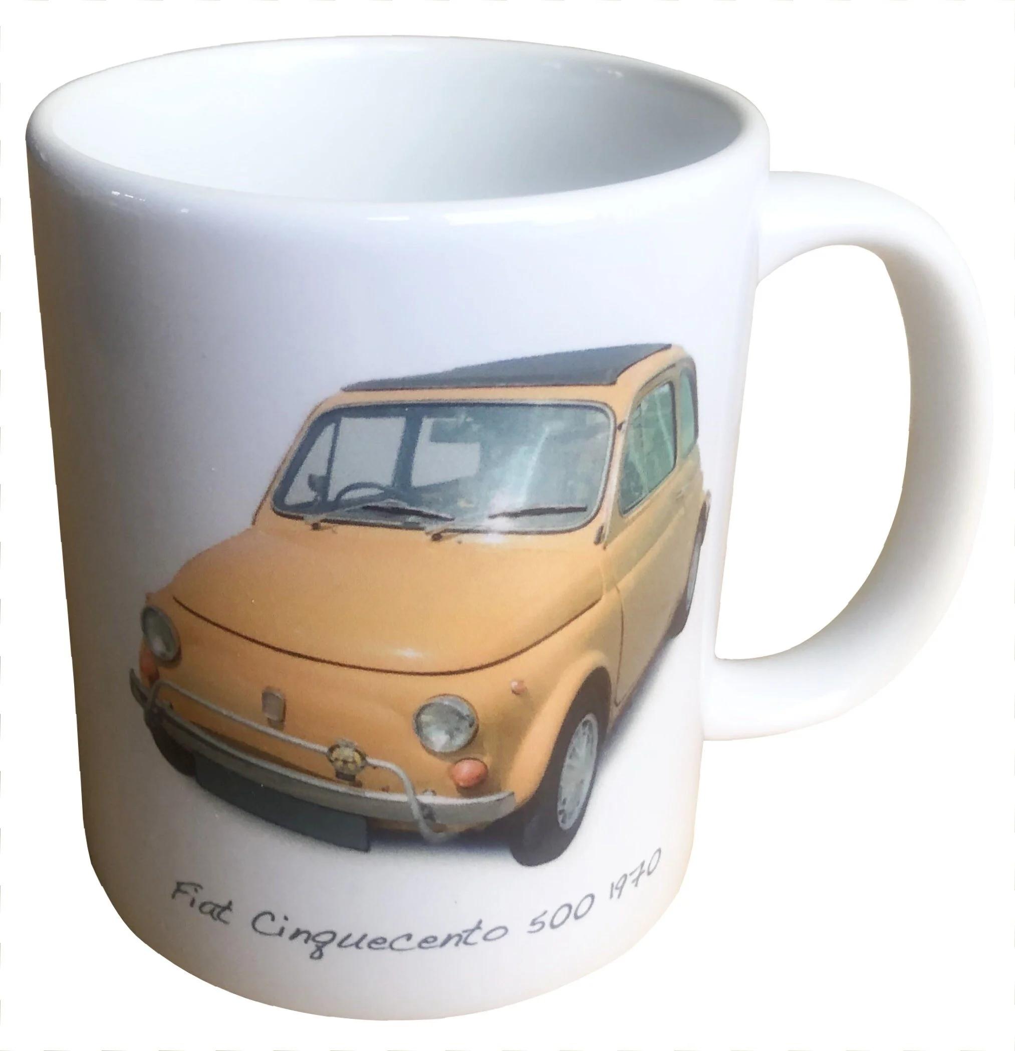 Fiat 500 Cinquecento 1970 - 11oz Ceramic Mug - Ideal Gift for the Italian Car Enthusiast