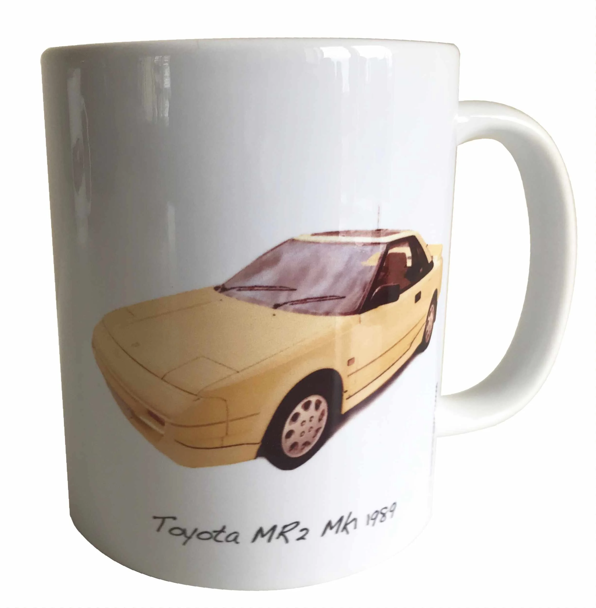 Toyota MR2 Mk1 1989 (Yellow) - 11oz Ceramic Mug - Ideal Gift for the Car Enthusiast