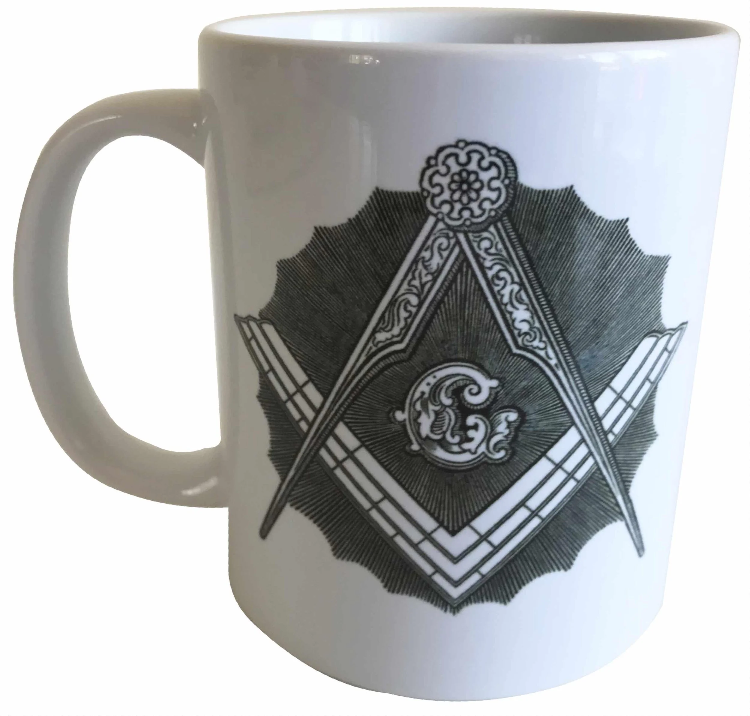 Masonic Coffee Mug - Square and Compasses - Ideal Present or Raffle prize for a Lodge member.