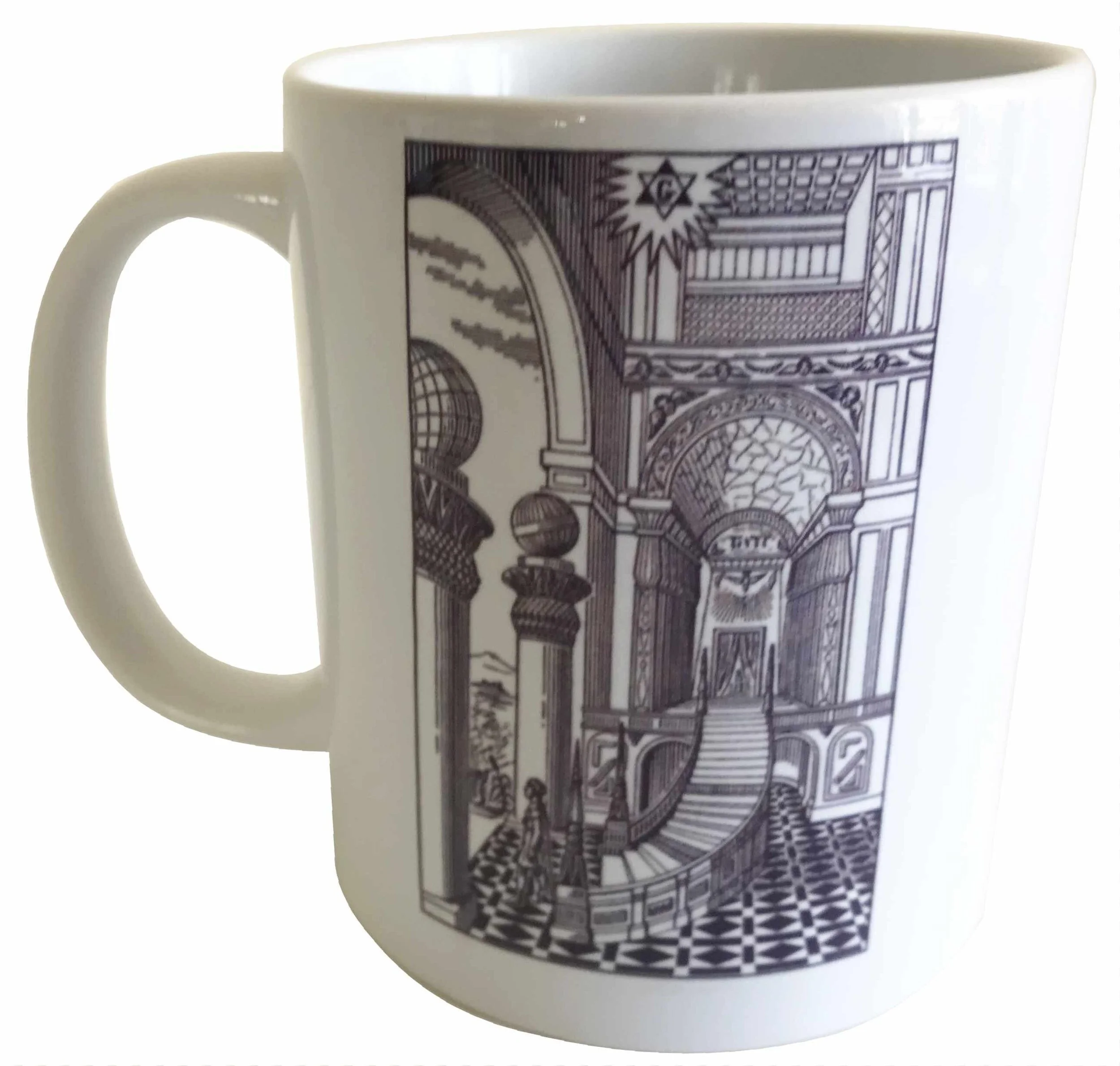 Masonic Coffee Mug - Second Degree Tracing Board - Ideal Raffle Prize or Present for Lodge member