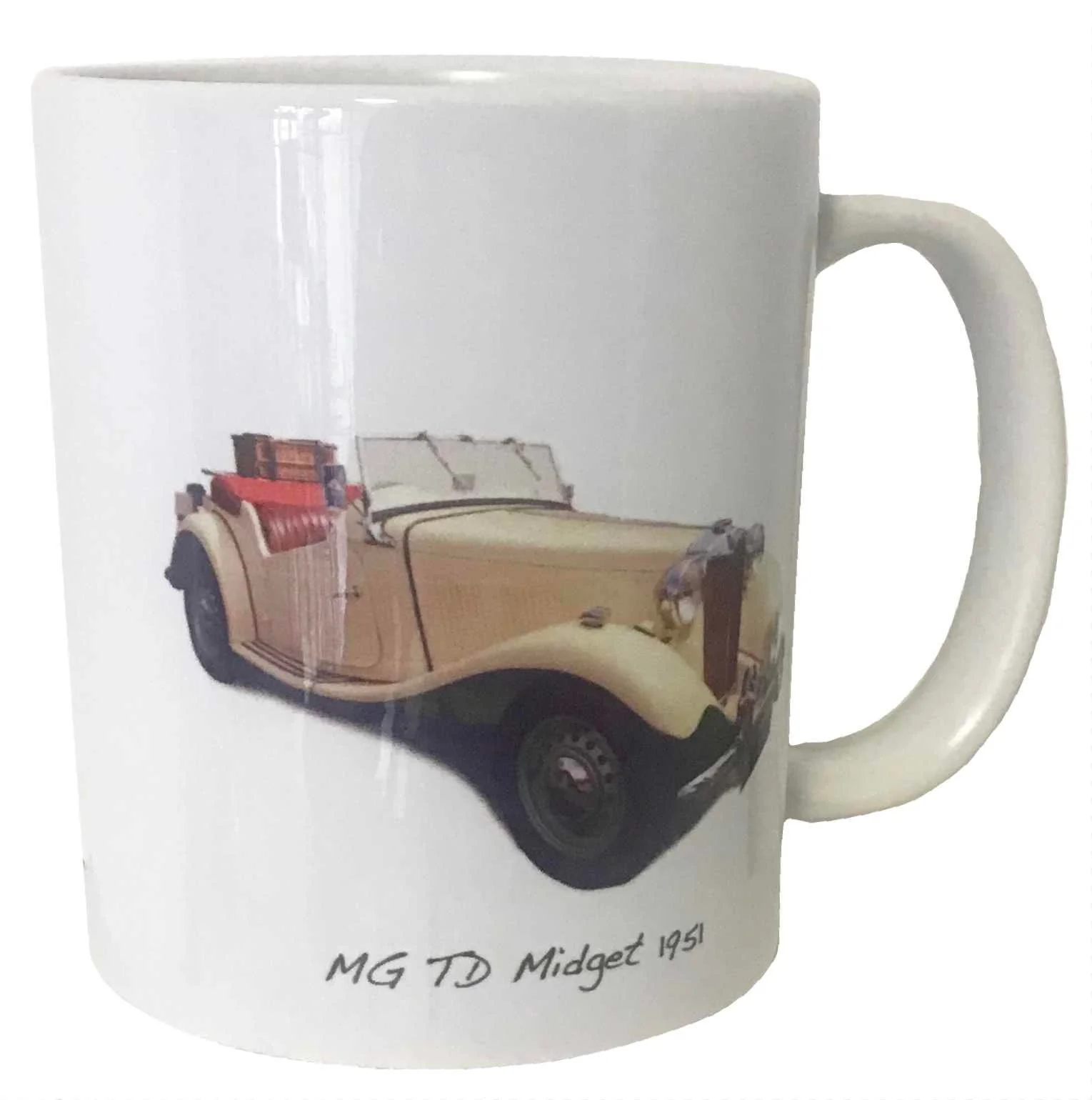 MG TD Midget 1951 - 11oz Ceramic Mug - Gift for a Vintage Sports Car enthusiast