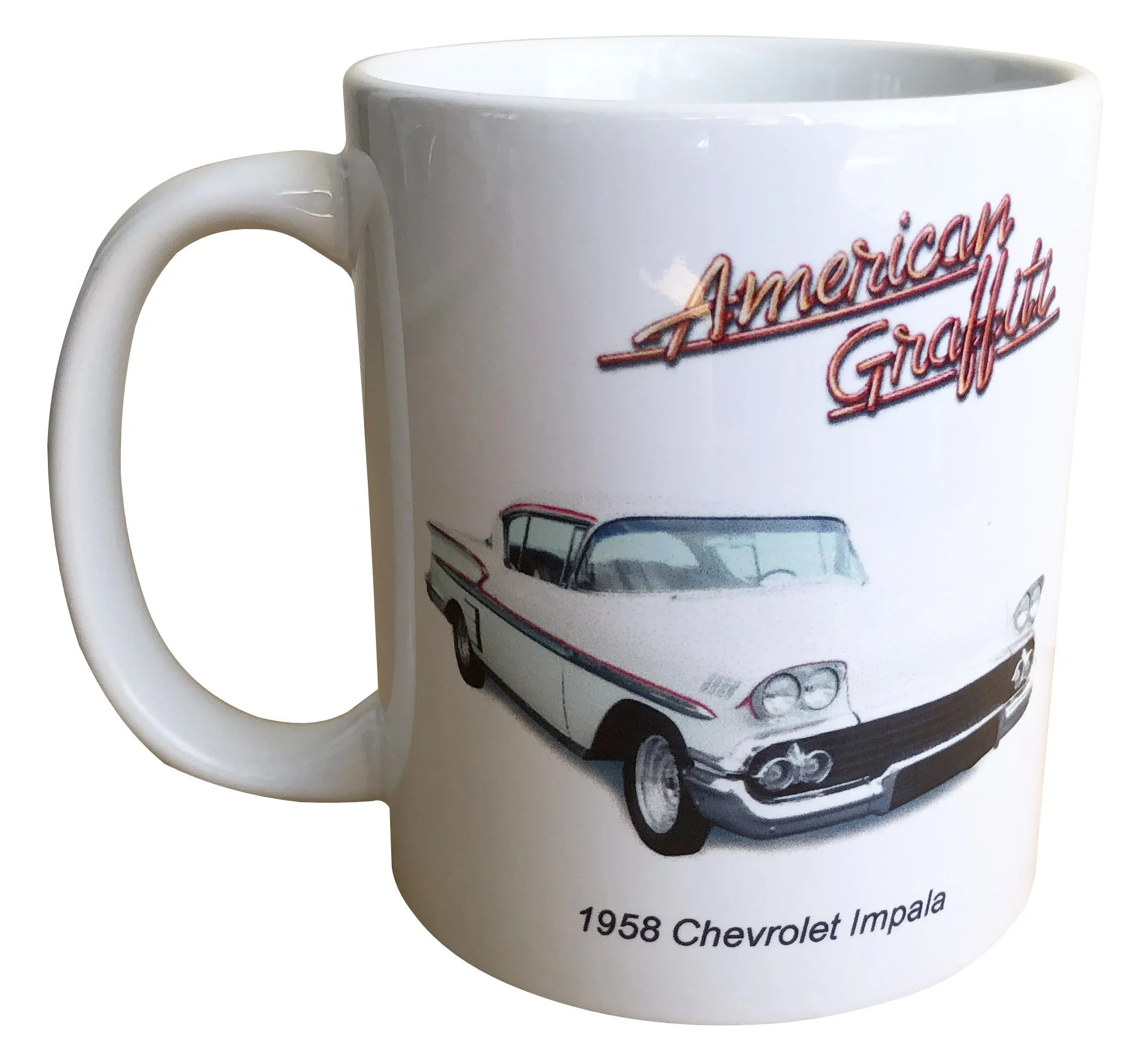 Chevrolet Impala 1958 - 11oz Ceramic Mug - In the 1973 iconic film American Graffiti
