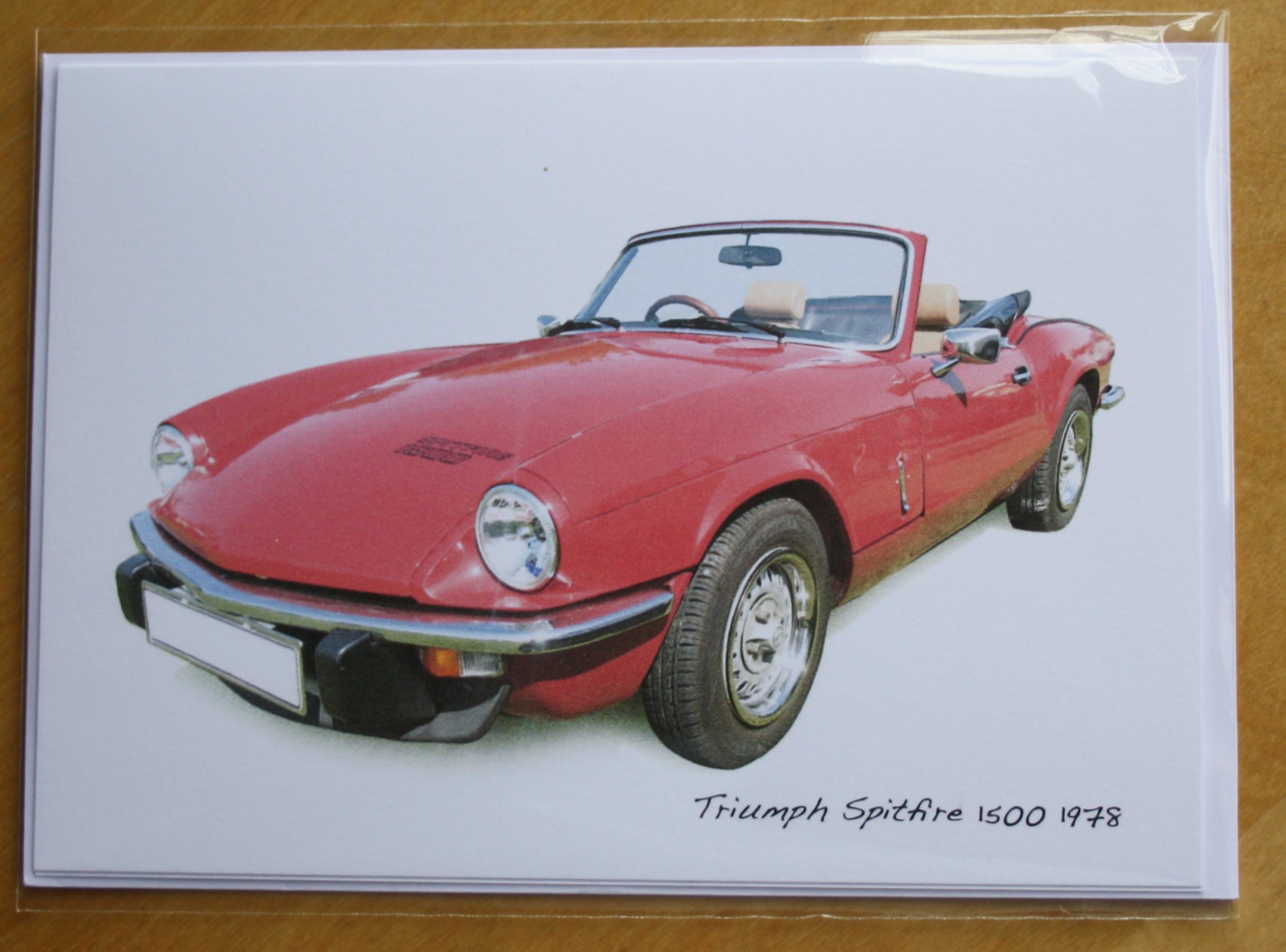 Triumph Spitfire 1500 1978 - Single or Six 5 x 7in Blank Cards with Envelopes - Gift for the British Classic Convertible Car Fan