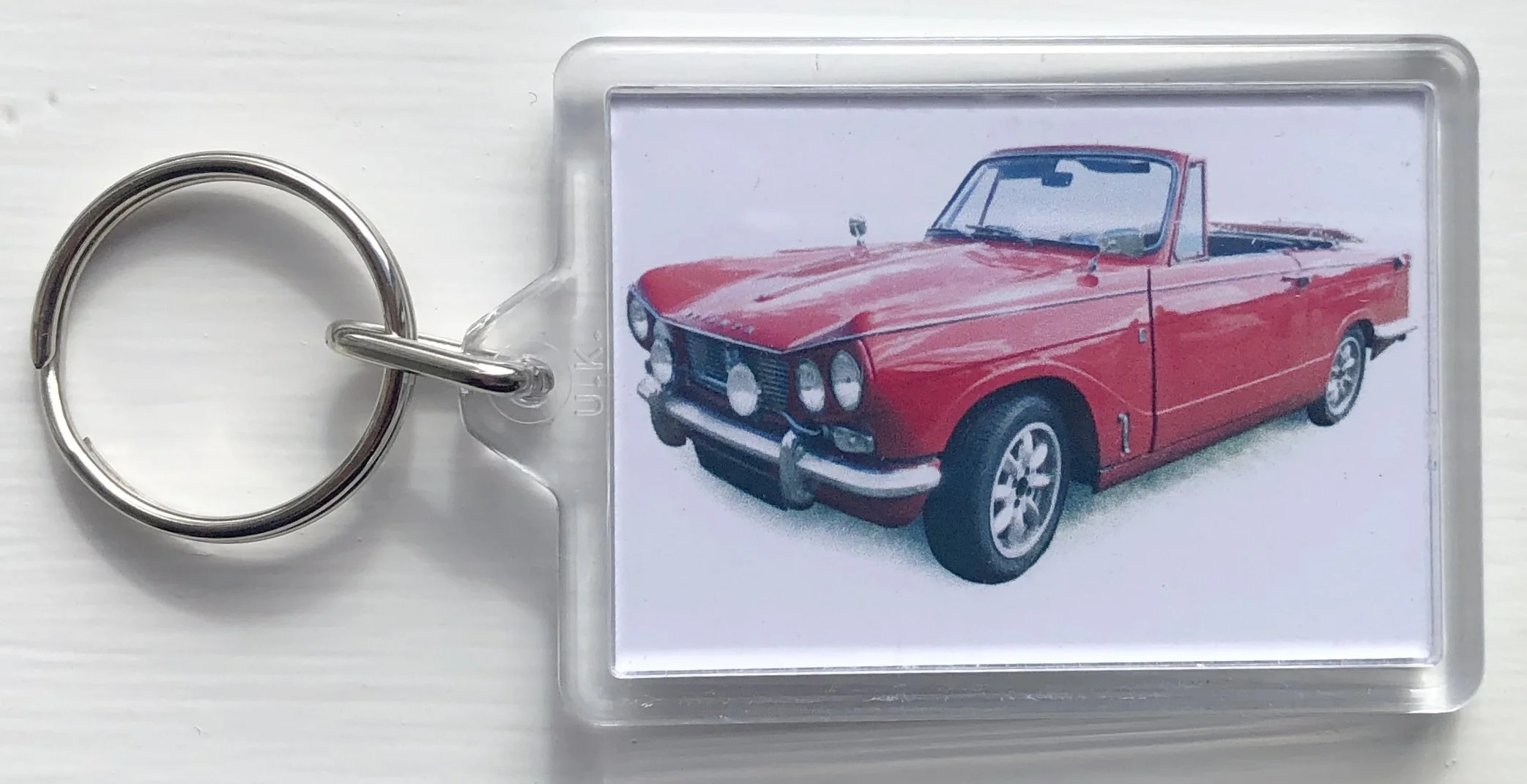 Triumph Vitesse 1967 - Keyring with 50 x 35mm Insert - Novelty Gift for the Car Enthusiast - Free Delivery UK Mainland