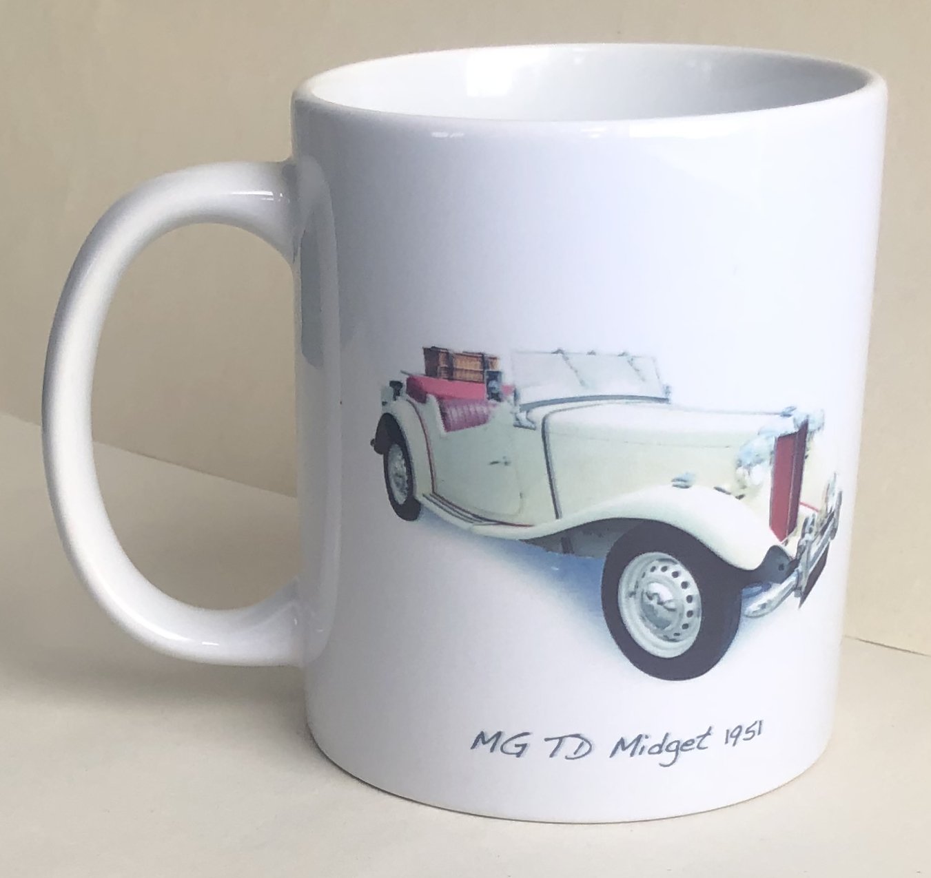 MG TD Midget 1951 - 11oz Ceramic Mug - Gift for a Vintage Sports Car enthusiast