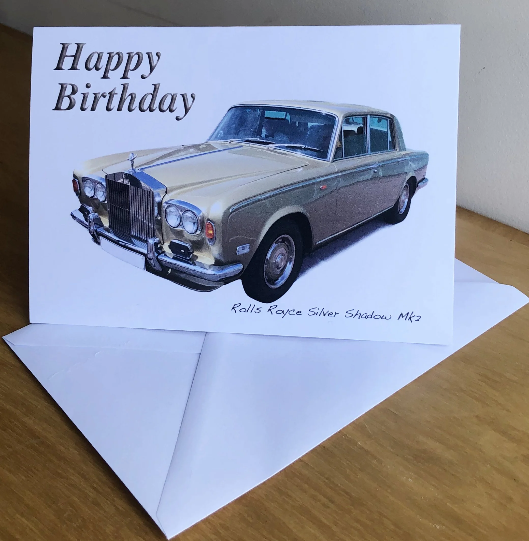 Rolls Royce Silver Shadow Mk2 - 5 x 7in Birthday, Anniversary or Plain Greeting Card with Envelope