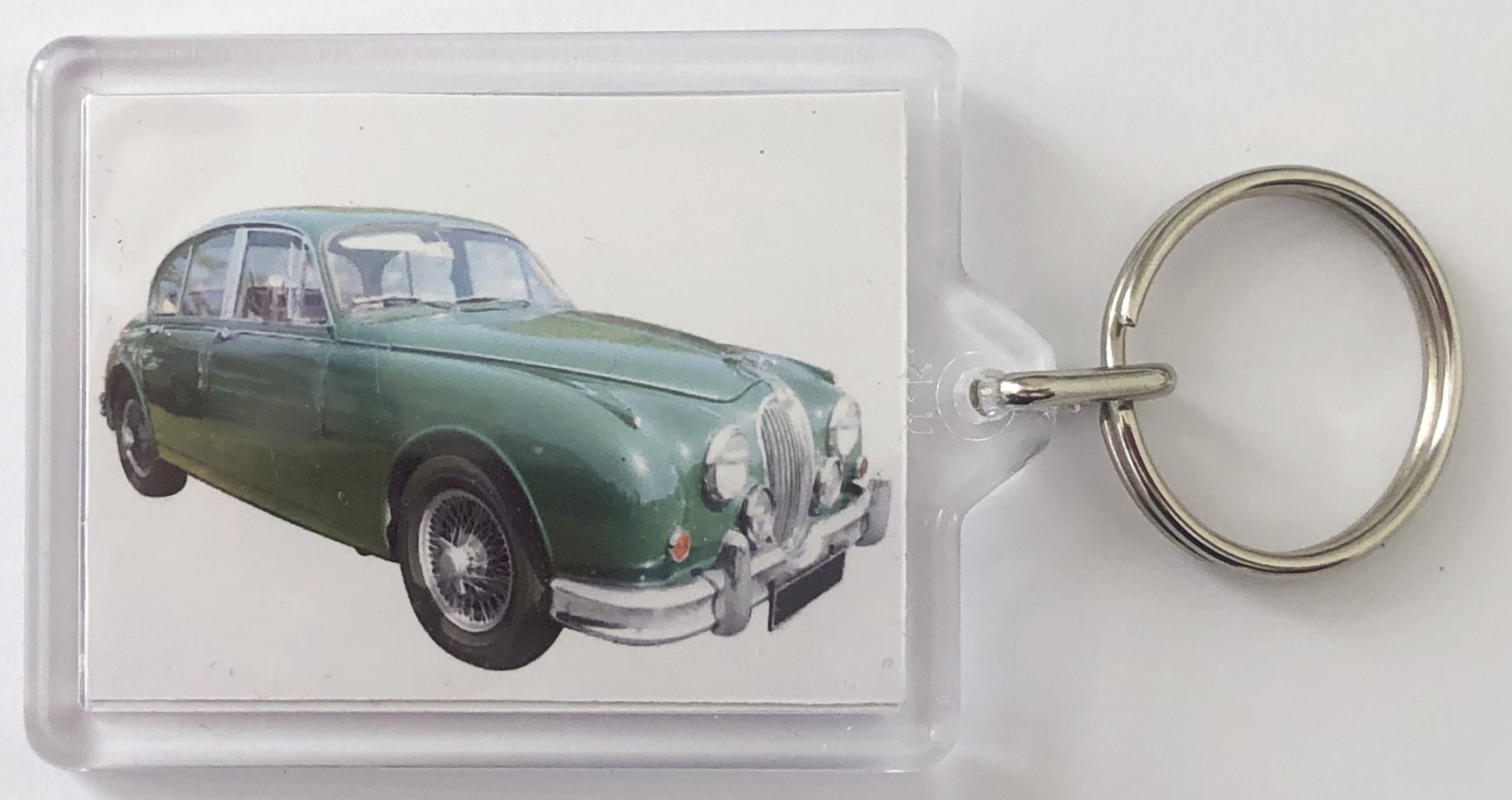 Jaguar 3.8 S-Type 1964 - Keyring with 50 x 35mm Insert - Novelty Gift for the Car Enthusiast - Free Delivery UK Mainland