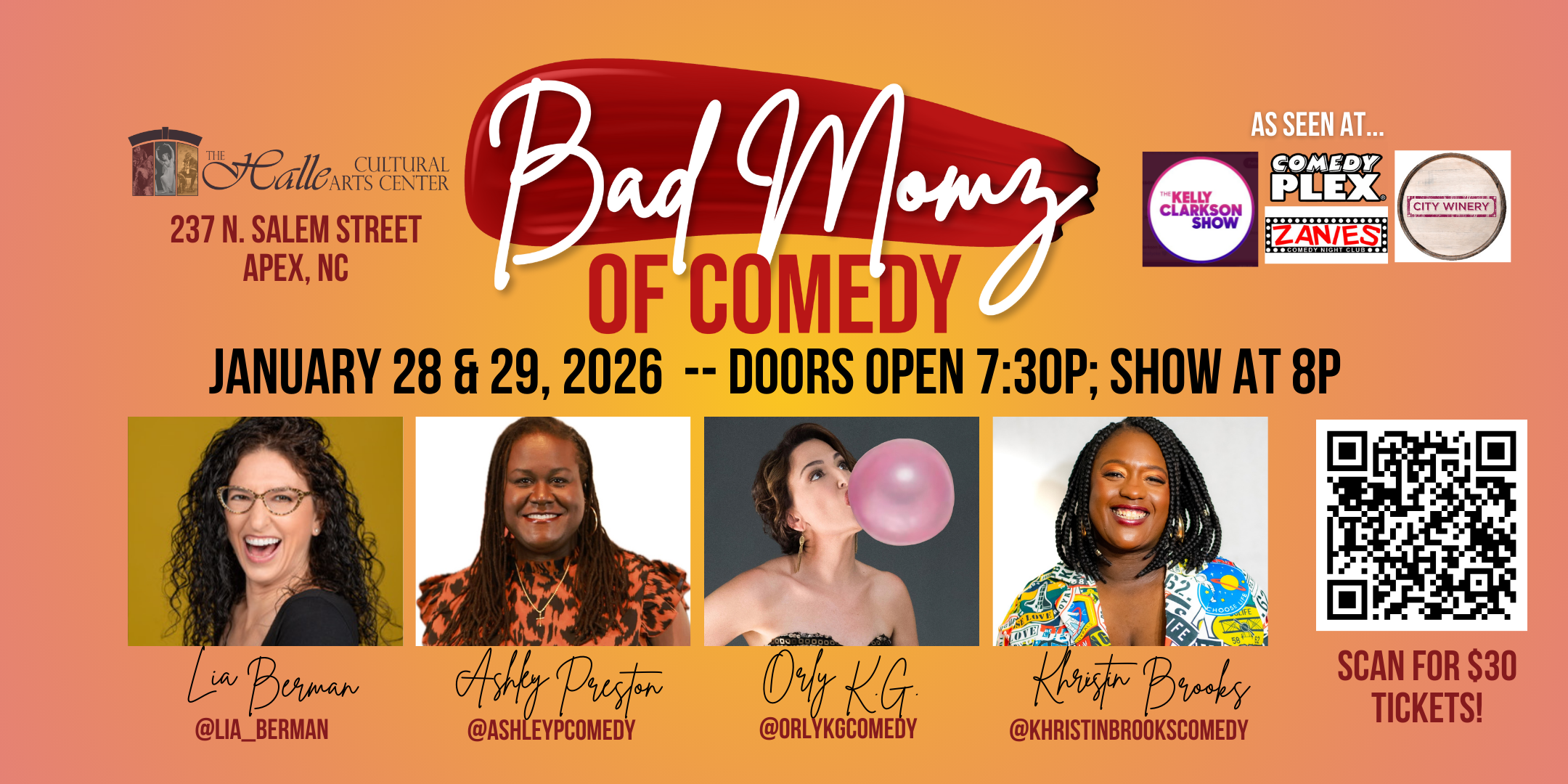 Bad Momz of Comedy at The Halle Cultural Arts Center 