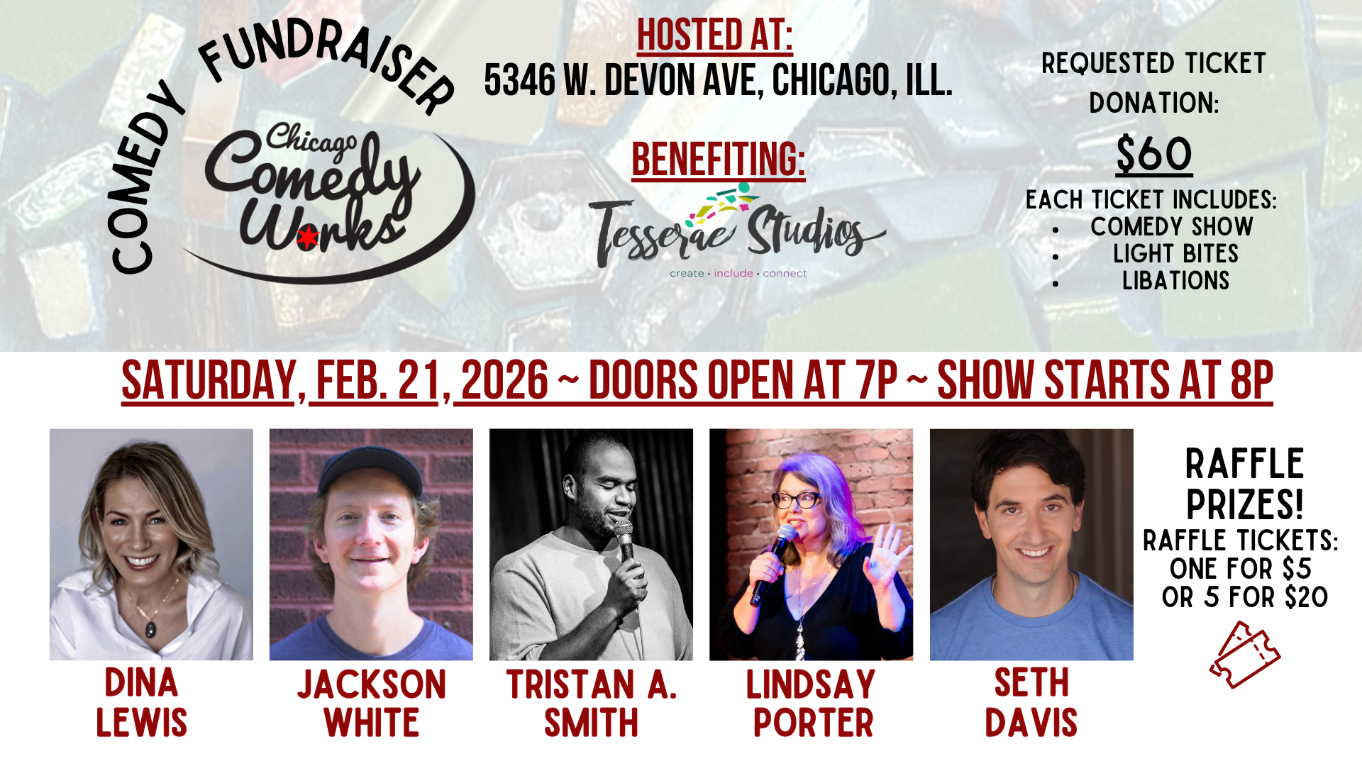 Tesserae Studios Fundraiser Show produced by Chicago Comedy Works