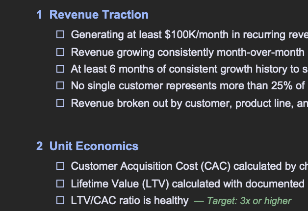 Series A Fundraising Checklist