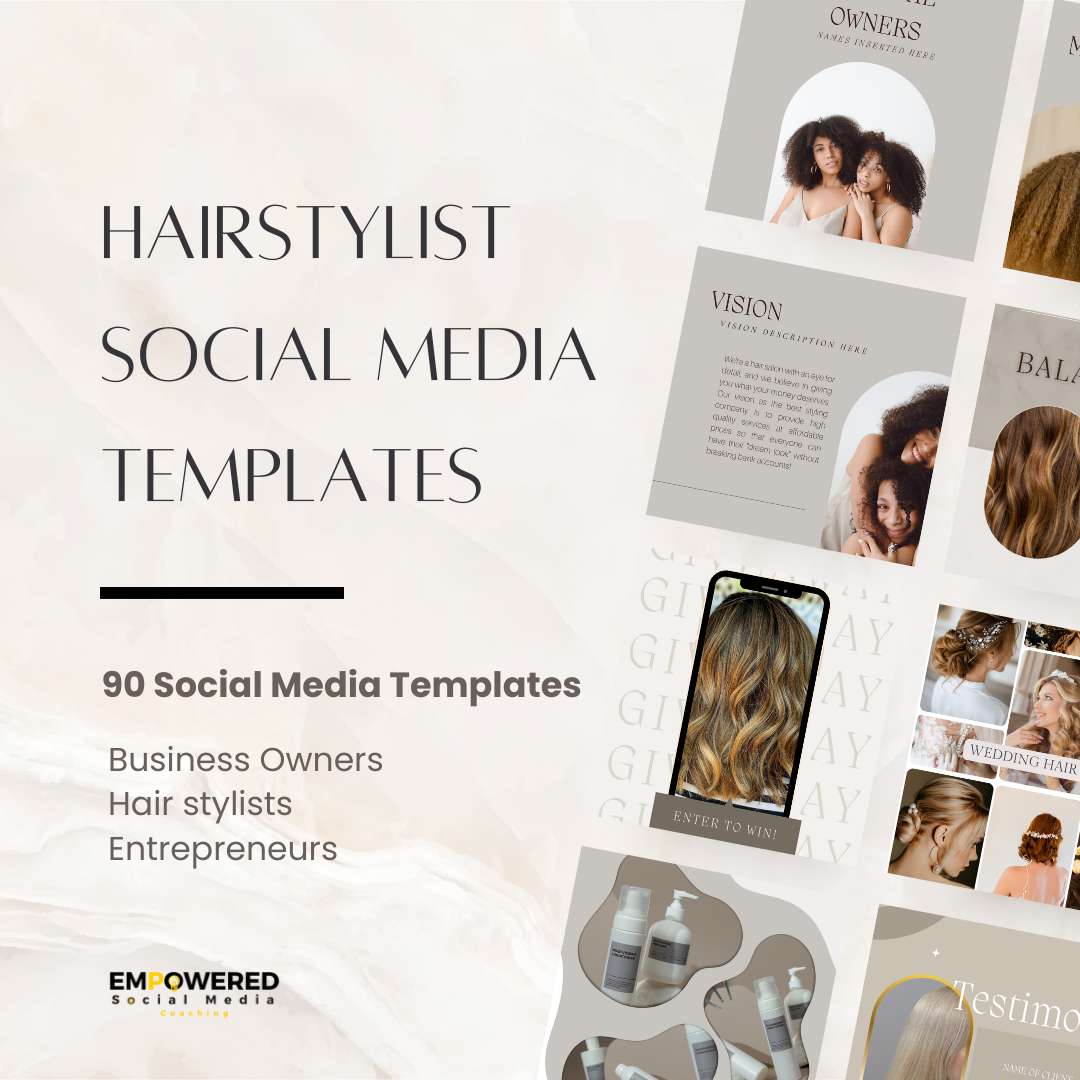 Social media templates we sell on Etsy.