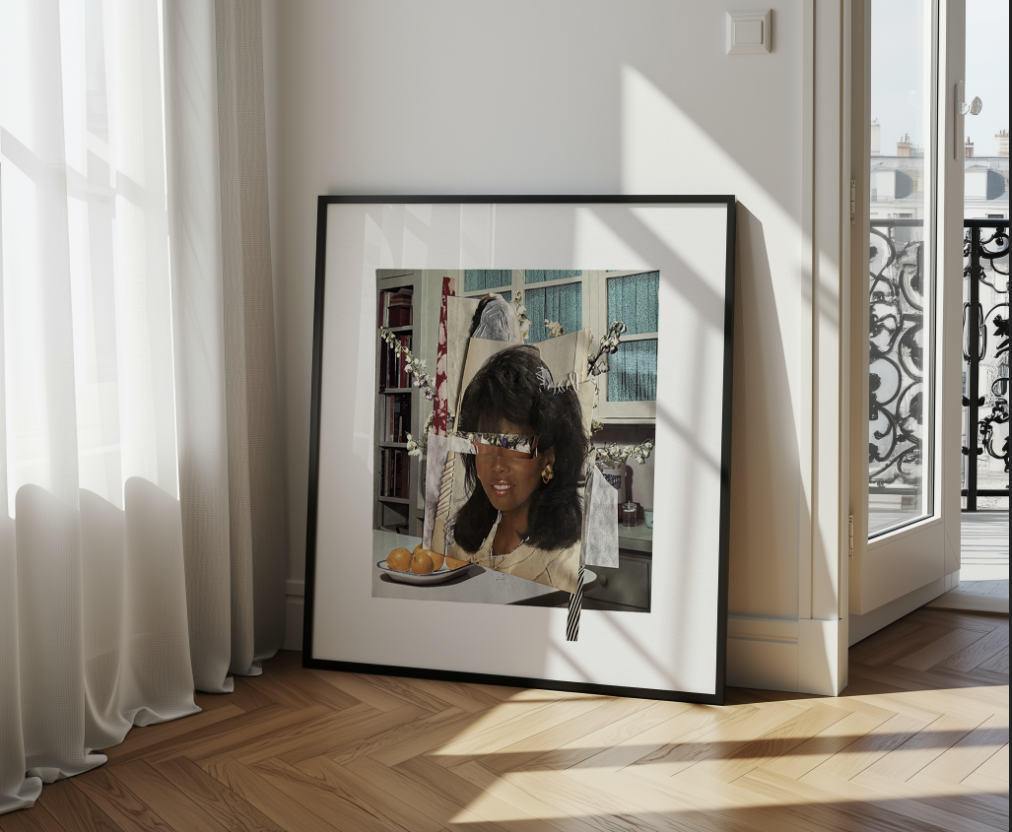 Where the wall softened she passed through Poster Print