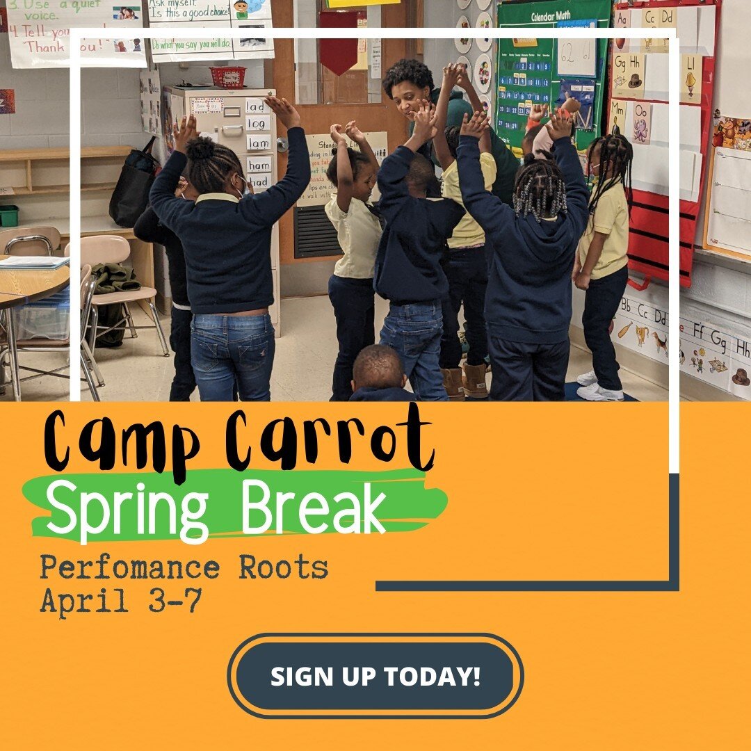 Spring break is right around the corner! Camp carrot: Performance Roots is the perfect place for your child to grow in the art of theatre.
Click the link in our bio to register for our camps!🥕🥕