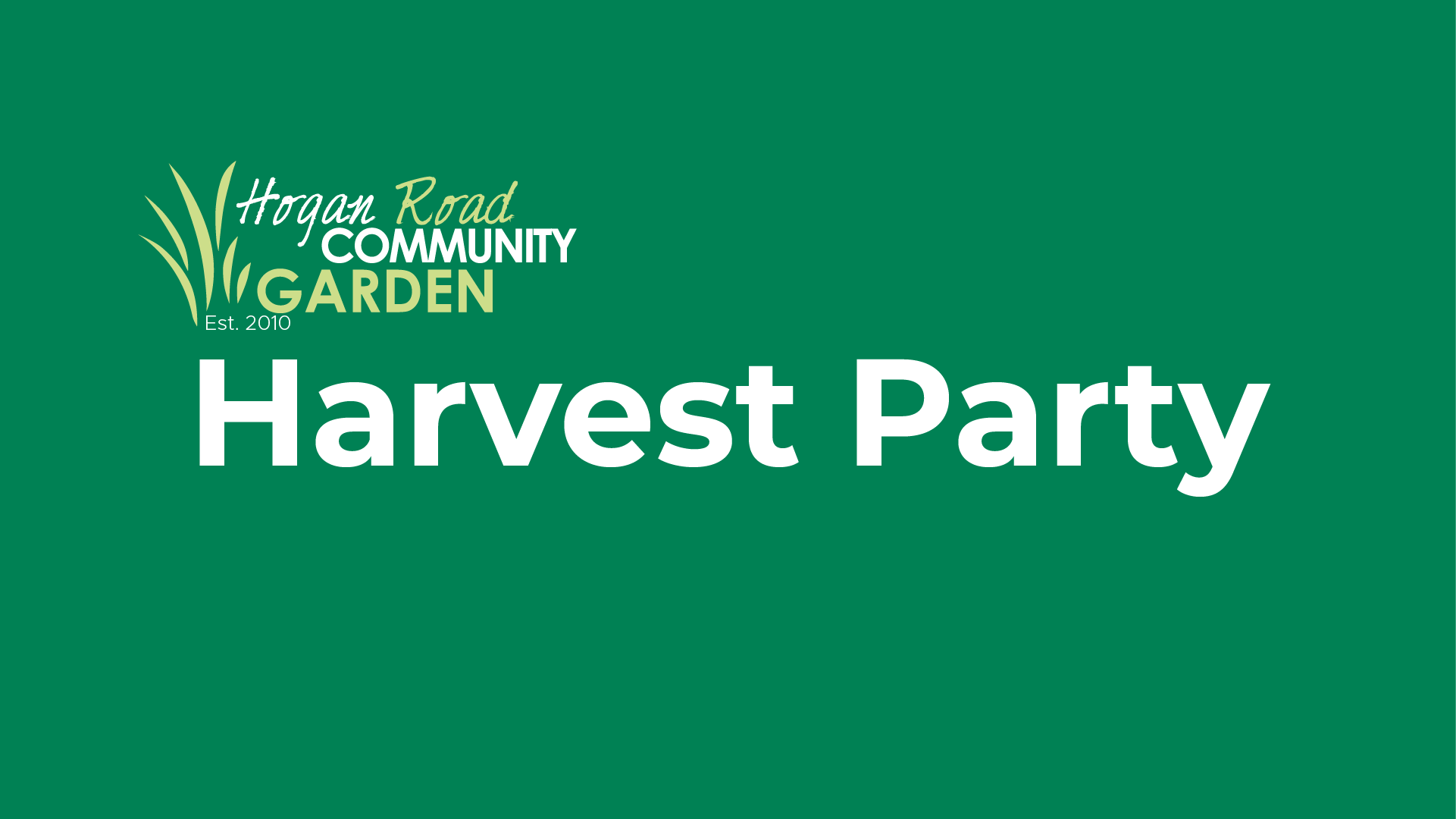 HRCG Harvest Party