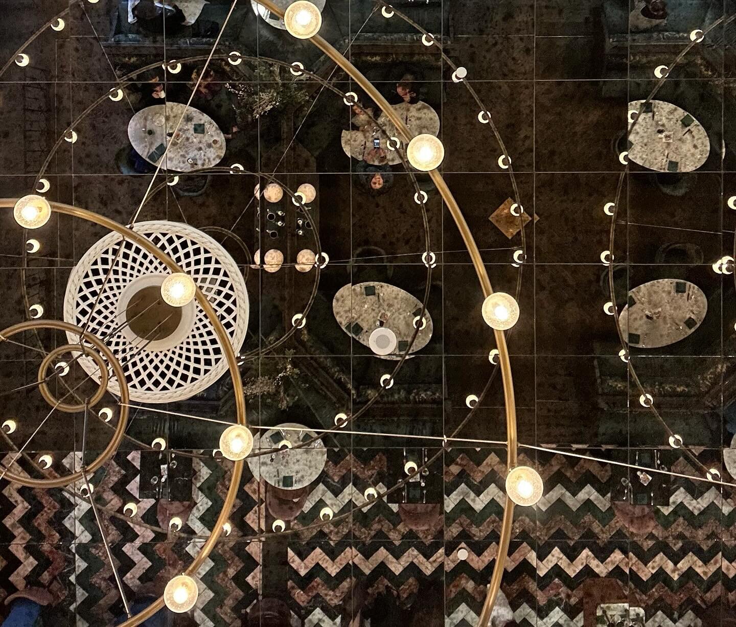 Reflecting the ceiling. #ceilingdesign #lightingdesign #restaurantmood