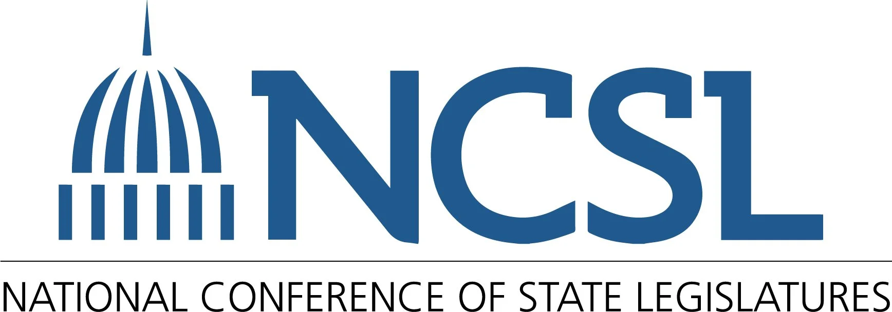 Logo of the National Conference of State Legislatures with a stylized dome and the abbreviation NCSL
