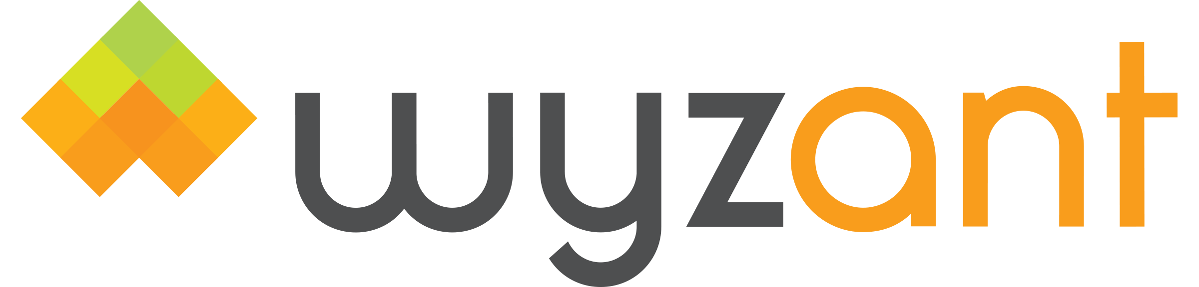 Wyzant logo with a geometric orange and green icon and the word 'Wyzant' in black and orange text.
