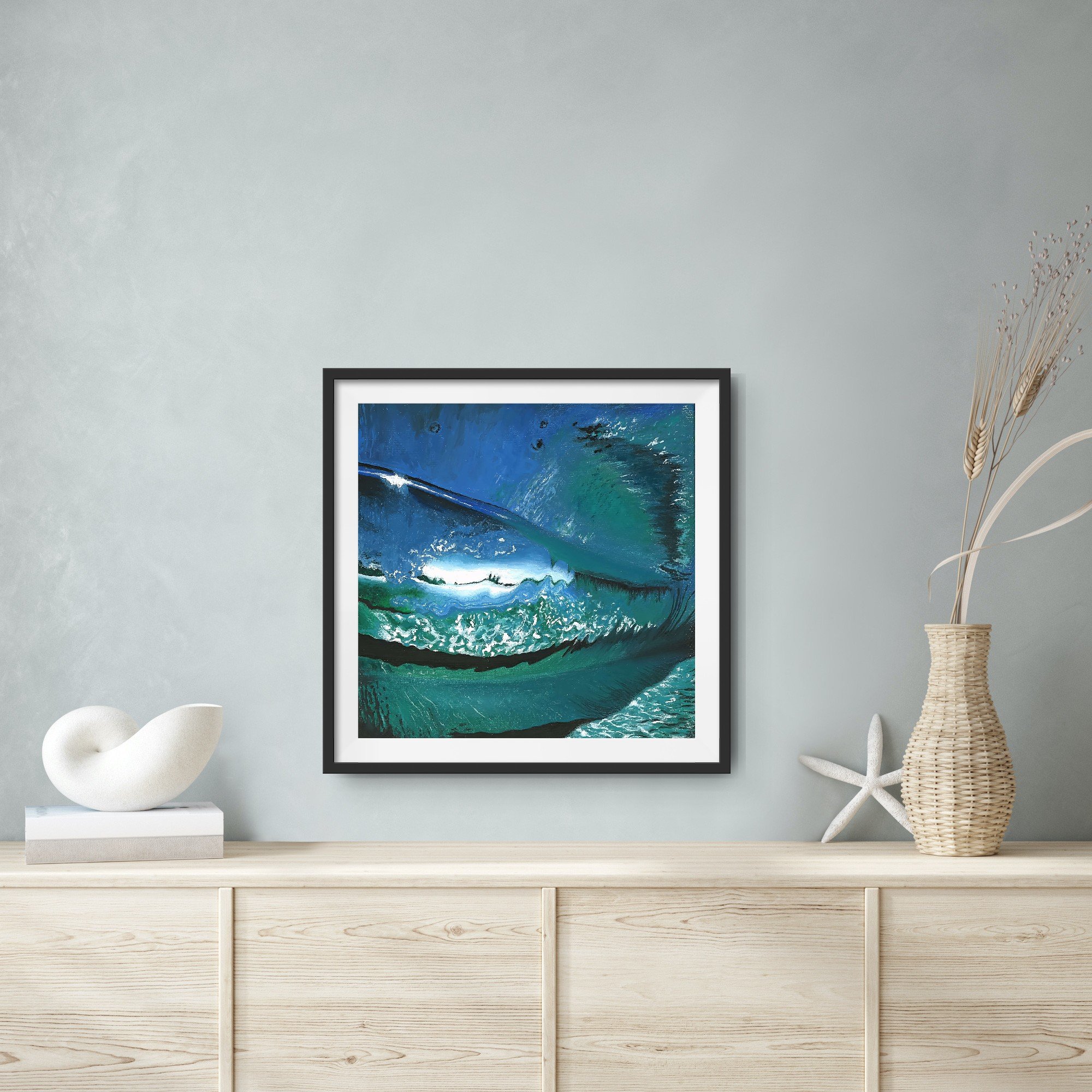 INSIDE OUT - Breaking Ocean Wave | Vibrant Wave Painting - SARA LOCKE ART