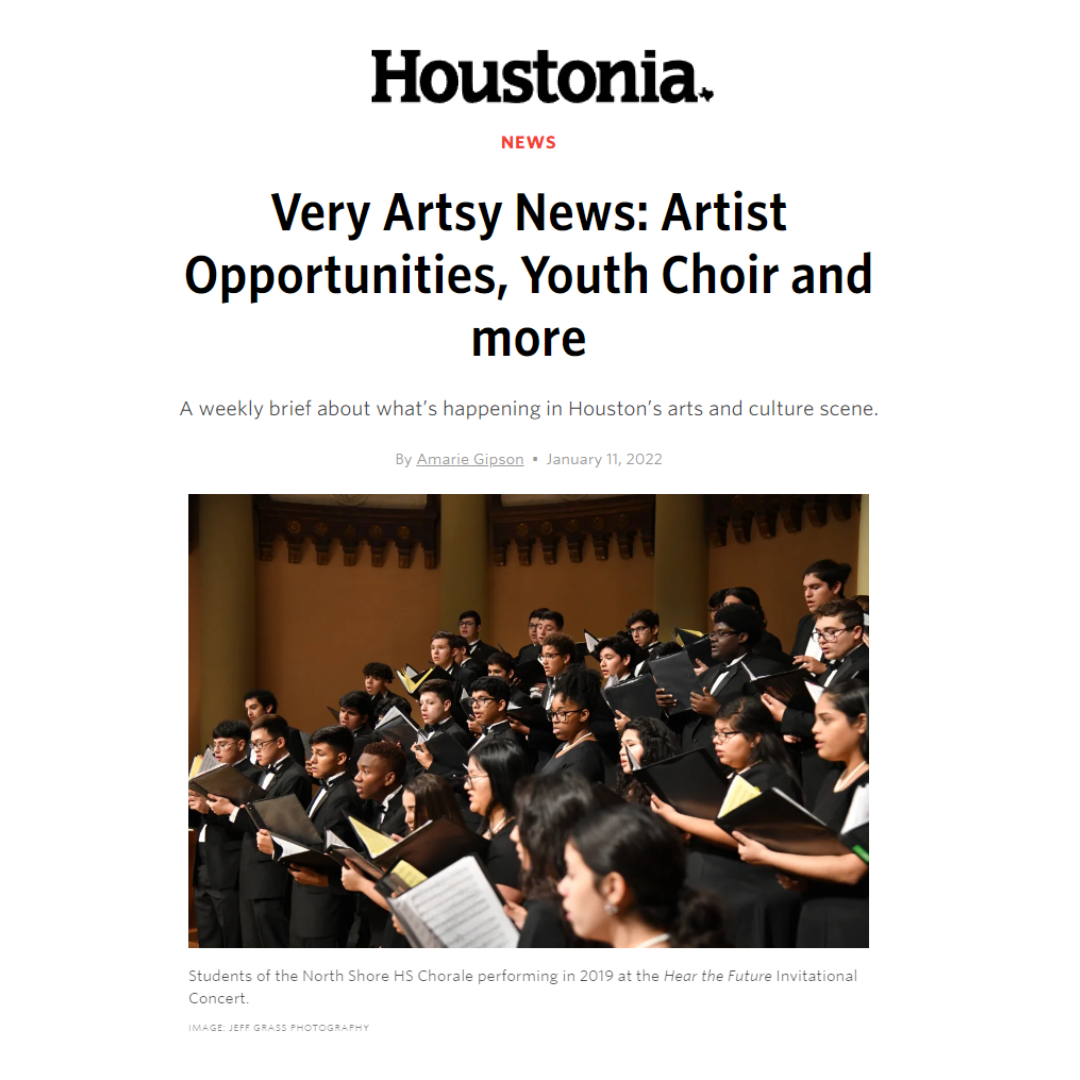 Very Artsy News: Artist Opportunities, Youth Choir and more