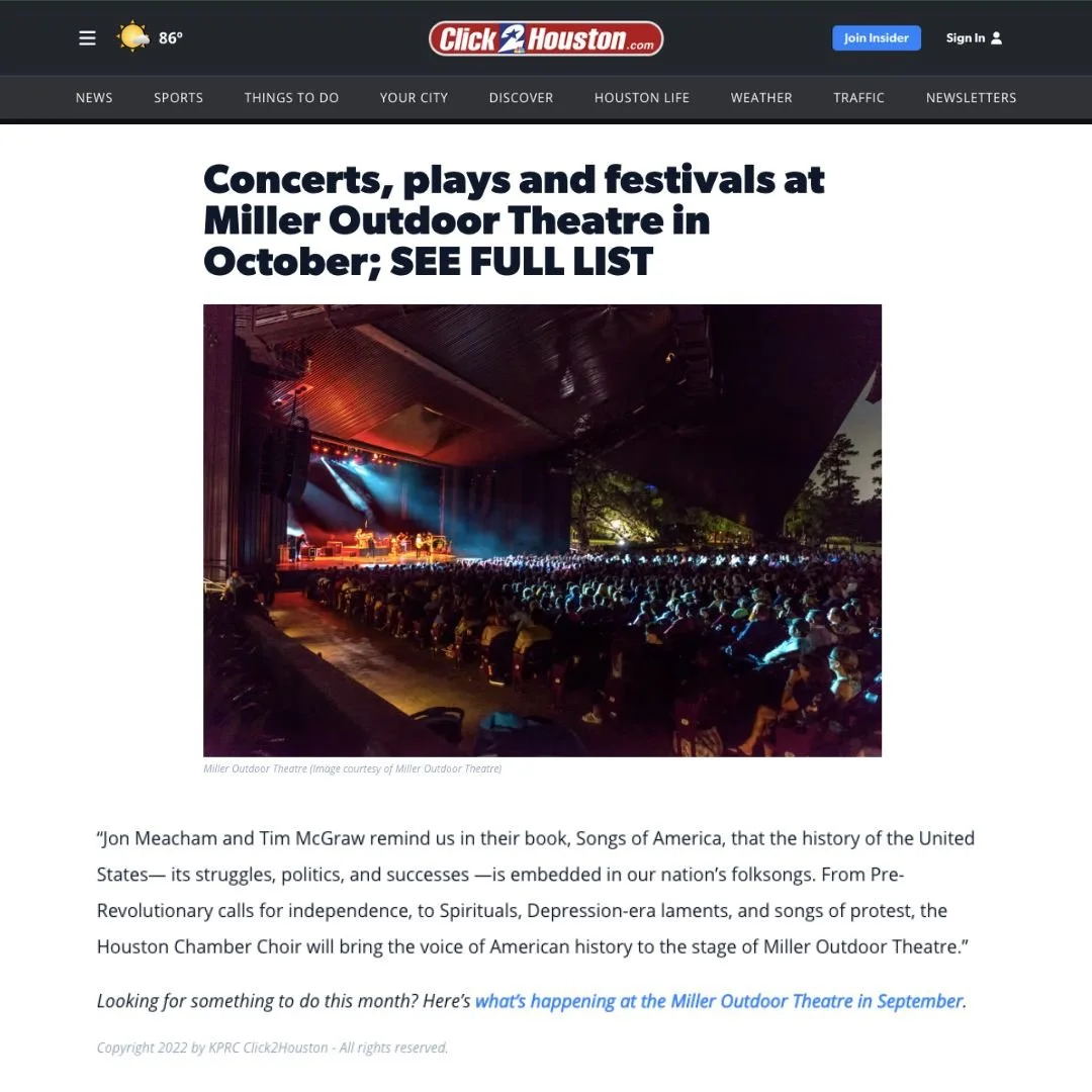 Concerts, plays and festivals at Miller Outdoor Theatre in October; SEE FULL LIST