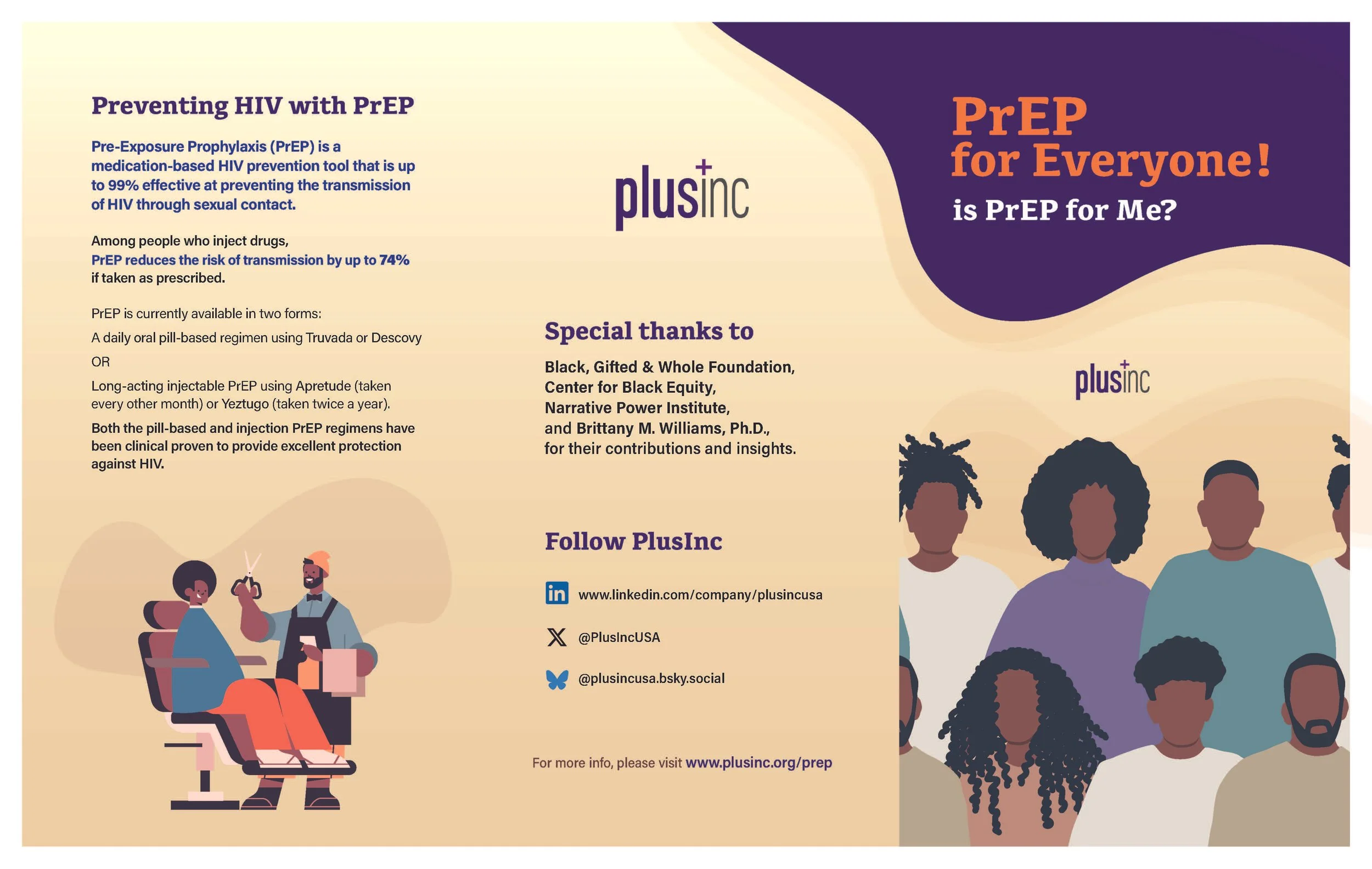 Trifold Cover: PrEP for Everyone! is PrEP for Me?