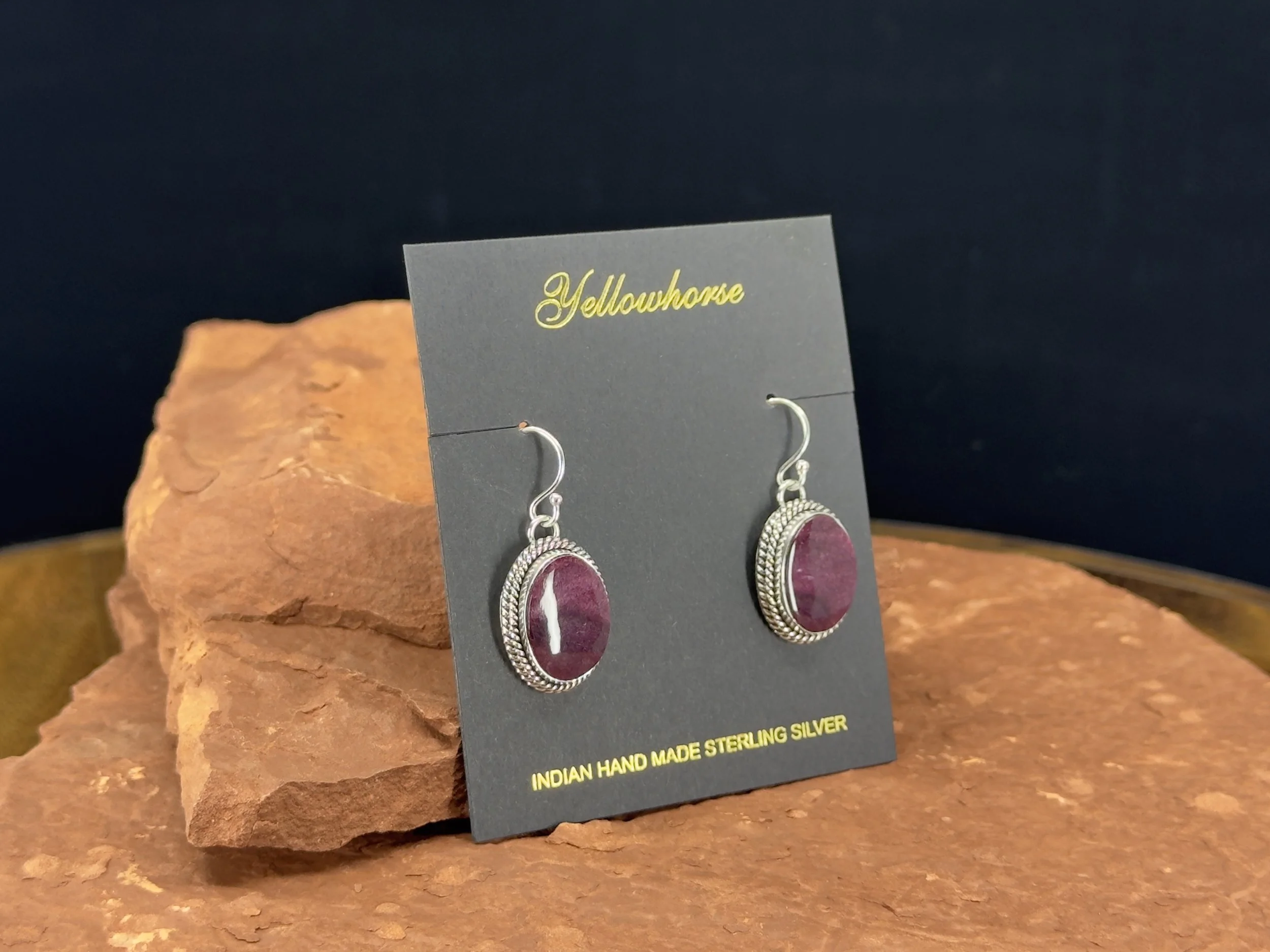 Purple Spiny Oyster earrings By Artie Yellowhorse