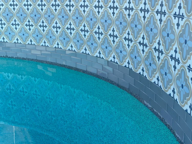 Patterned Tile shown in a Mercury Pools project