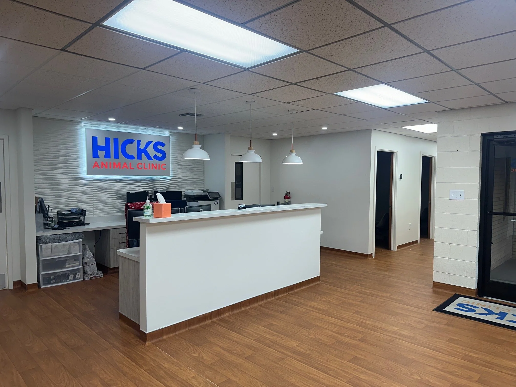 We&rsquo;re so excited to share a fresh look at our newly renovated reception area and lobby &mdash; check out the snazzy new backlit logo! 🤩