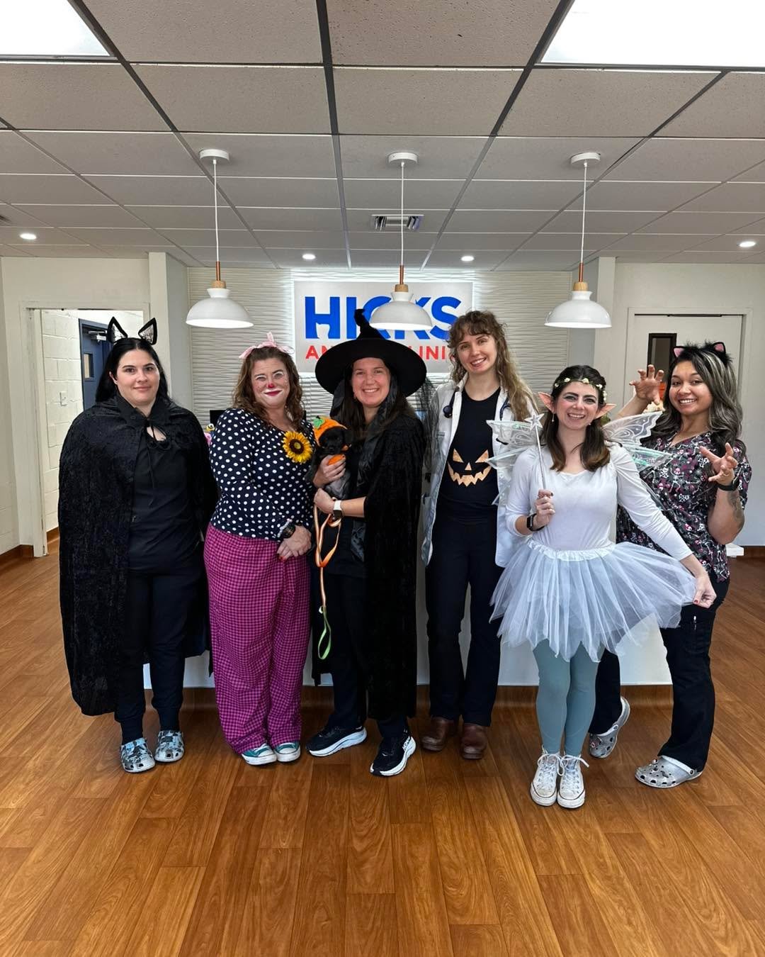 👻 Happy Halloween from all of us at Hicks Animal Clinic!
We hope your day is filled with treats, not tricks &mdash; and lots of tail wags and purrs! 🐾🦇

#HicksAnimalClinic #boocrew #pawsandpumpkins