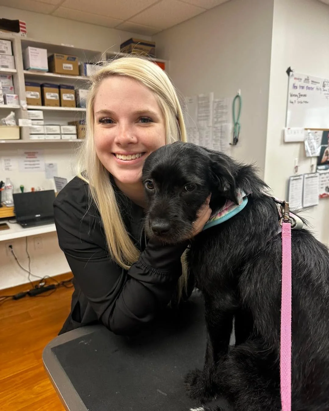 Nova&rsquo;s first puppy visit was a success! 🐾💗

Sweet girl came in with her new parents after being adopted, and we are already in love! 🥹✨ Hailey made sure Nova felt safe, snuggled, and oh-so-loved for her very first check-up. From tiny tail wa